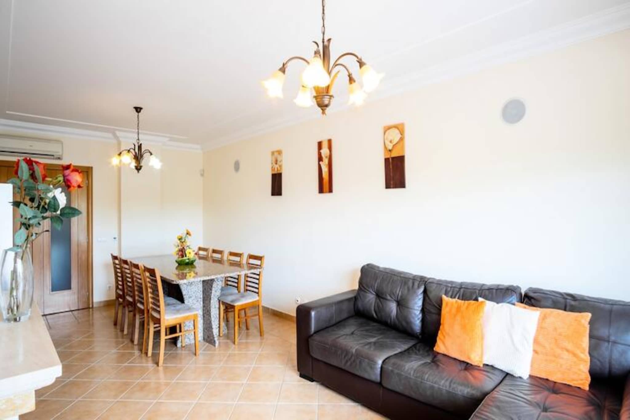 In a serene corner of Portugal's Algarve region, this charming apartment offers a tranquil retreat for families and couples alike. Surrounded by lush greenery and located just a 20-minute stroll from the vibrant village center, it provides the perfect balance of relaxation and convenience. The nearby bike path and pedestrian walkway lead directly to the historic Old Town and the golden sands of the beach, making it an ideal base for exploring the area’s natural beauty and cultural charm. 

The apartment is part of an upscale complex designed with comfort and leisure in mind. Guests can enjoy two sparkling swimming pools—one for adults and one for children—a tennis court, and an on-site restaurant. The fully equipped kitchen ensures you have everything needed to prepare delicious meals, while the peaceful atmosphere of the complex guarantees a restful stay. Families will appreciate the family-friendly policies, ensuring a safe and welcoming environment for all. 

Within a short walk, you'll find several highly recommended restaurants, a grocery store, and even a public outdoor gym for those looking to stay active. The nearby bus stop, just 500 meters away, provides easy access to explore the wider Algarve region. Whether you’re seeking a relaxing day by the pool, a scenic walk to the Old Town, or a culinary adventure at local eateries, this location has it all. 

Choose this delightful apartment for your next getaway and experience the perfect blend of comfort, convenience, and the laid-back charm of the Algarve. With its peaceful setting and proximity to key attractions, it’s a destination that promises unforgettable memories.