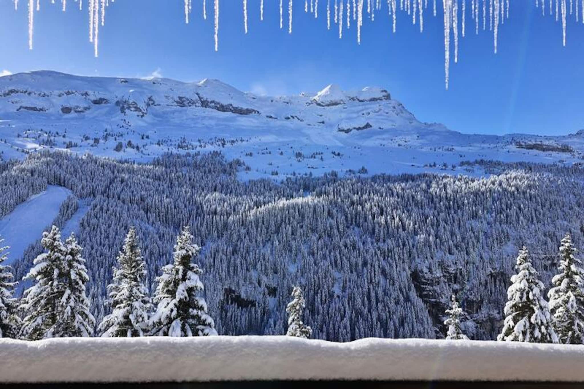 High in the serene beauty of the French Alps, this charming apartment in Flaine Forêt offers a perfect blend of comfort and convenience for your mountain escape. With its garden-level location and south-facing balconies, you’ll wake up to the crisp alpine air and stunning views that inspire adventure and relaxation alike. Whether you’re here for the snow-covered slopes or the vibrant summer trails, this residence is your gateway to the wonders of Flaine. The free ski bus stopping right outside ensures effortless access to the pistes and lifts just 500 meters away, while the nearby shopping mall is only a short 150-meter stroll for all your essentials. \n\nInside, the apartment is thoughtfully renovated and equipped to accommodate up to six guests. The cozy living room features a double sofa bed, while the bedroom offers a comfortable double bed. A separate cabin includes bunk beds, perfect for older children or friends. The open-plan kitchen is fully equipped with modern appliances, including an induction hob, multifunction oven, microwave, and dishwasher, making meal preparation a breeze. Additional amenities include a flat-screen TV with cable channels, a bathroom with a bathtub, a shower room, and a separate toilet. For added convenience, there’s a ski locker and laundry facilities on-site, and pets are welcome for an additional charge. \n\nThe residence’s prime location places you at the heart of Flaine’s activities. In winter, enjoy world-class skiing and snowboarding, while summer brings the excitement of the Flaine Summer Pass, offering a variety of outdoor adventures for stays of six nights or more. Covered parking spaces are available upon reservation, and Wi-Fi access can be arranged for a small fee. Whether you’re exploring the slopes or soaking in the alpine tranquility, this apartment provides the ideal base for unforgettable memories in the French Alps.