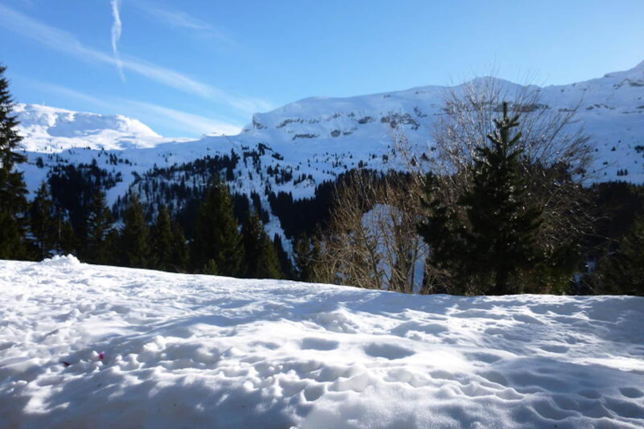 High above the serene landscapes of Flaine, this charming apartment in the Flaine Forêt district offers a cozy alpine retreat with modern comforts. Just 250 meters from the slopes and ski school meeting points, it’s perfectly situated for winter sports enthusiasts and families looking to immerse themselves in the beauty of the French Alps. With shops nearby and a bus stop only 20 meters away, convenience is at your doorstep. The south-facing balcony invites you to soak in the sunshine and admire the breathtaking mountain views, creating the perfect setting for relaxation after a day of adventure. \n\nDesigned for up to four guests, the apartment features a thoughtfully arranged layout. The bedroom boasts a comfortable double bed, while the cabin with a window includes bunk beds, making it ideal for families. The living room is equipped with a flat-screen TV and DVD player, offering entertainment for cozy evenings indoors. The kitchenette, complete with induction hobs, oven, microwave, and dishwasher, ensures you have everything needed to prepare delicious meals. A bathroom with a bathtub and heated towel rail adds a touch of luxury, while the separate toilet enhances convenience. Ski lockers are available for easy storage, and the apartment is non-smoking for a fresh and welcoming atmosphere. \n\nFlaine’s vibrant surroundings promise unforgettable experiences year-round. In winter, the slopes beckon with pristine snow and thrilling descents, while summer transforms the region into a haven for outdoor activities. Guests staying six nights or more during the summer season receive the Flaine Summer Pass, granting access to a variety of exciting adventures. Whether you’re skiing, hiking, or simply enjoying the alpine charm, this residence is your gateway to the wonders of Flaine. \n\nMake this your home away from home and create lasting memories in the heart of the French Alps.
