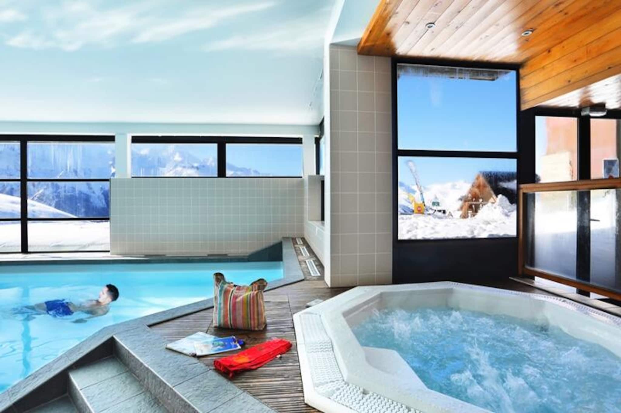 Amidst the breathtaking landscapes of the Pyrenees, the Louron Valley welcomes you to an unforgettable alpine retreat at the Peyragudes resort. Born from the union of Peyresourdes and Les Agudes, this charming destination offers a seamless blend of tradition and modern comfort, surrounded by majestic peaks and serene valleys. Whether you're seeking adventure on the slopes or tranquility in nature, this residence is perfectly positioned to offer both. Wake up to crisp mountain air and the promise of a day filled with exploration and relaxation. \n\nThe Néméa Le Hameau de Balestas Residence features six adjoining Pyrenean-style chalets and several buildings, each designed to provide a cozy and welcoming atmosphere. Accommodations range from intimate apartments for two to spacious units for up to ten guests, ensuring every traveler finds their perfect space. Inside, you'll find a fully equipped kitchen, a comfortable living area with a pull-out sofa bed, and a private bedroom with a double bed. Guests can unwind in the indoor heated swimming pool, sauna, or whirlpool after a day of skiing or hiking. For added convenience, free shuttles transport you directly to the slopes, and dedicated lockers keep your equipment secure. \n\nLocated just 500 meters from the slopes and steps away from local shops like a bakery and grocery store, the residence ensures easy access to everything you need. The Louron Valley offers year-round activities, from skiing and snowboarding in the winter to hiking and mountain biking in the warmer months. Explore the nearby villages, savor regional cuisine, and immerse yourself in the rich culture of the Pyrenees. \n\nWhether you're traveling with family, friends, or as a couple, this residence promises a memorable escape where the beauty of the mountains meets the comforts of home.