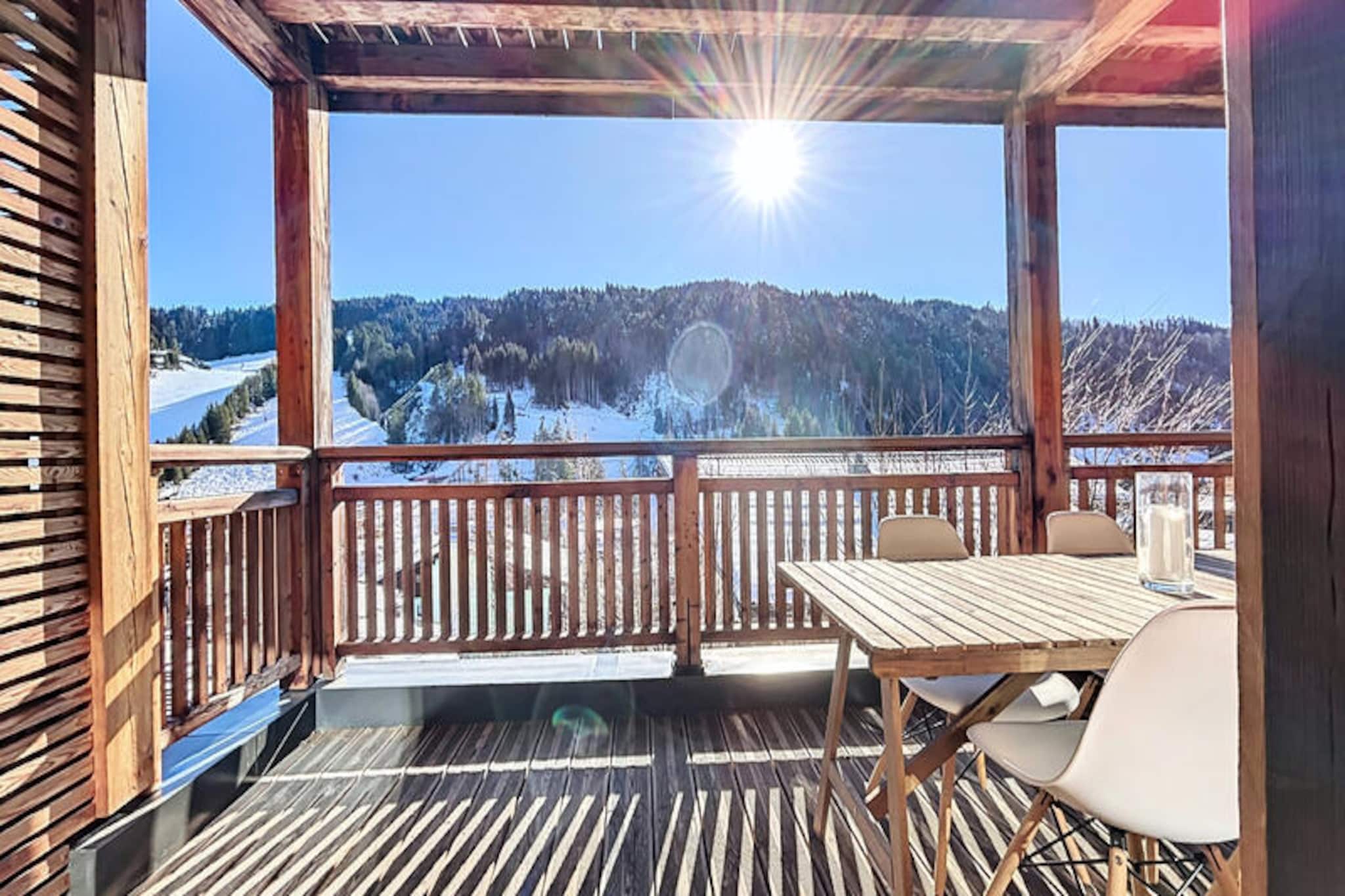 In the picturesque Perrières area of Les Gets, this charming apartment offers a front-row seat to the alpine lifestyle. Bathed in sunlight and boasting a south-facing orientation, it invites you to immerse yourself in the beauty of the mountains, no matter the season. Whether you're sipping coffee on the balcony overlooking the Perrières ski slope or enjoying a summer barbecue with friends, this retreat is designed to inspire relaxation and connection with nature.
Spanning 52 m², the apartment comfortably accommodates up to four guests. The interior exudes warmth and practicality, with two cozy bedrooms that can be configured with either double or twin beds. The open-plan kitchen is equipped with modern conveniences such as an induction hob, oven, dishwasher, and refrigerator, making meal preparation a breeze. The inviting living area, complete with a TV and Wi-Fi, provides the perfect space to unwind after a day of adventure. Additional amenities like a washing machine and dryer add to the convenience, ensuring a seamless stay.
For outdoor enthusiasts, the location is unbeatable. In winter, the slopes are just steps away, offering effortless access to world-class skiing. During the warmer months, hiking trails and mountain vistas beckon, making it an ideal base for exploring the natural wonders of the region. Practical features such as a private, locked garage, a ski room, and a dedicated storage area ensure that every detail of your stay is taken care of.
Whether you're seeking thrilling alpine adventures or tranquil moments in the sun, this apartment in Les Gets promises an unforgettable escape. Its blend of comfort, style, and prime location will leave you longing to return.