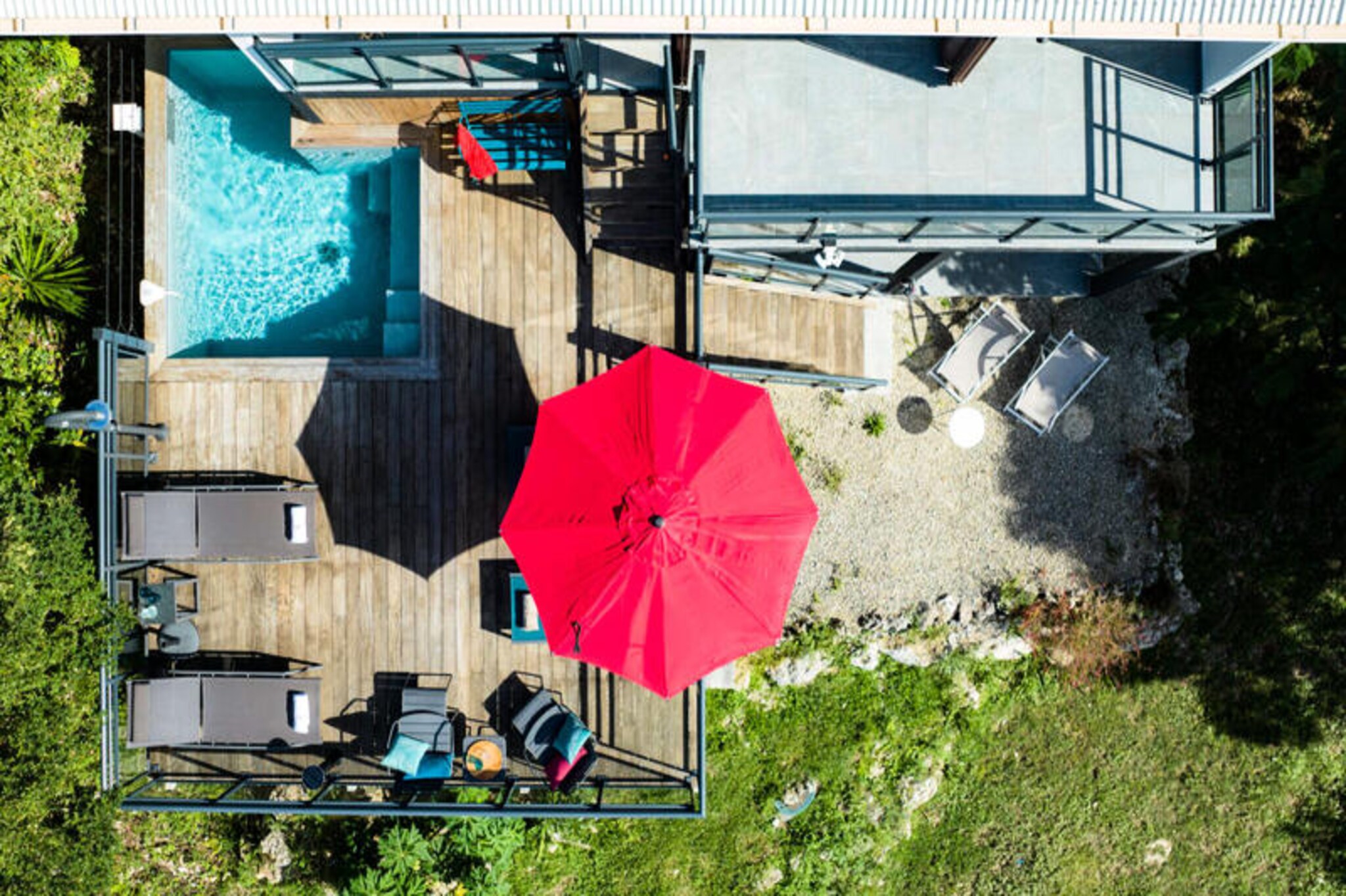 Villa in Grand-Bourg with Sea View Pool