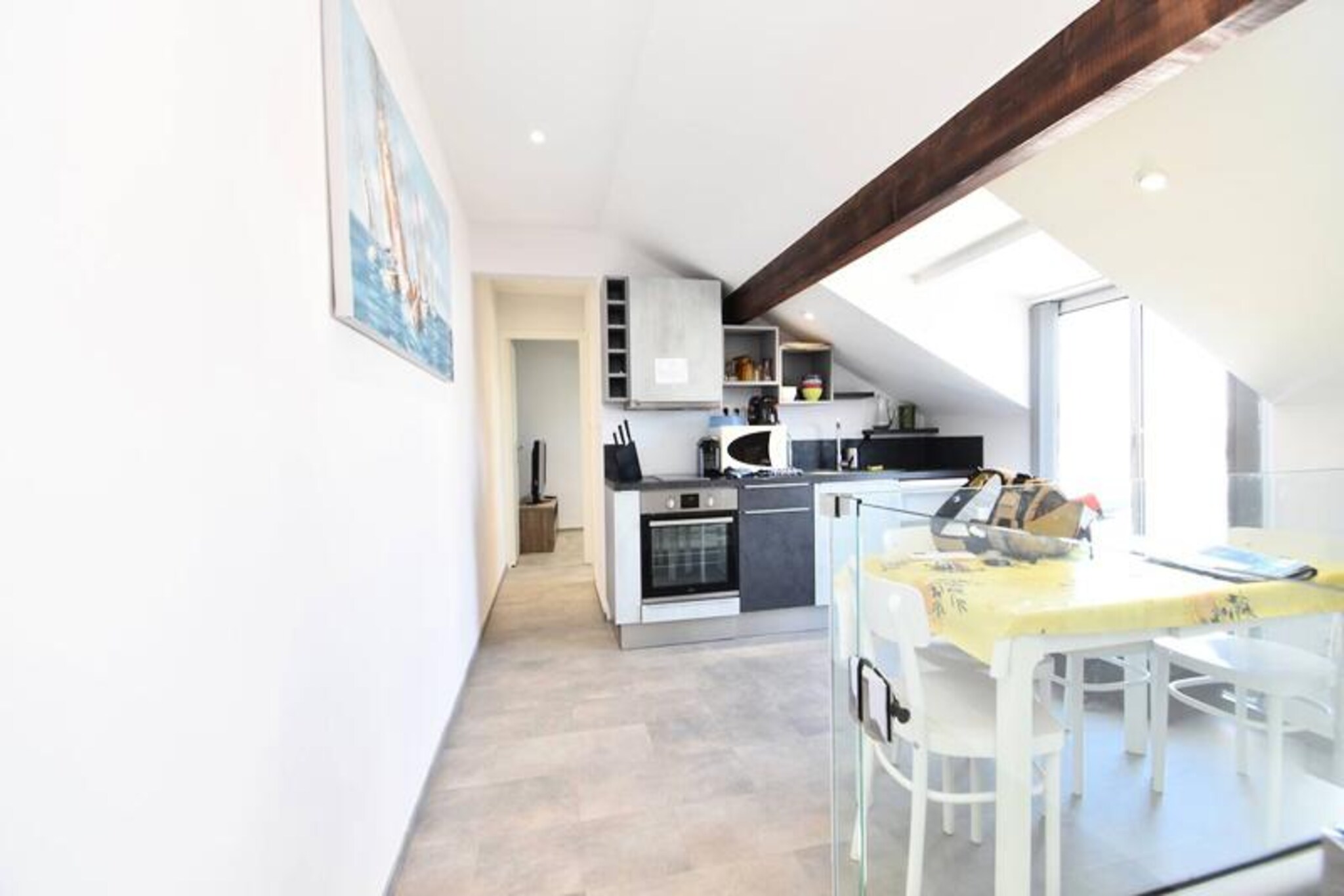Where the Mediterranean breeze meets the charm of the Camargue, this beautifully renovated 24m² apartment offers an inviting retreat for your next getaway. Perfectly situated just minutes from the vibrant center of Grau du Roi, this cozy space is designed to make your stay both comfortable and memorable. Whether you're seeking relaxation or adventure, this location has it all.
Inside, the apartment features a fully equipped open-plan kitchen, a bedroom with a double bed and bunk beds, and a modern bathroom with a walk-in shower. Accommodating up to 4 guests, it’s an ideal choice for couples or small families. The thoughtful layout maximizes space, while the contemporary design ensures a stylish and functional environment. After a day of exploring, unwind in this tranquil haven, where every detail has been considered for your comfort.
Step outside, and you’ll find yourself just moments from the beach and local shops, eliminating the need for a car. Discover the wild beauty of Espiguette beach, visit the fascinating Seaquarium, or explore the largest marina in Europe at Port Camargue. For a taste of history, venture 6 km to the medieval city of Aigues-Mortes, where cobblestone streets, charming shops, and a lively market await. Nature lovers will be enchanted by the preserved landscapes of the Camargue, with its marshes, ponds, and iconic wildlife, including pink flamingos and white horses.
Whether you’re cycling through the wetlands, savoring Provençal delicacies, or simply soaking in the serene atmosphere, this apartment places you at the heart of an unforgettable experience. Book your stay today and immerse yourself in the unique allure of southern France.