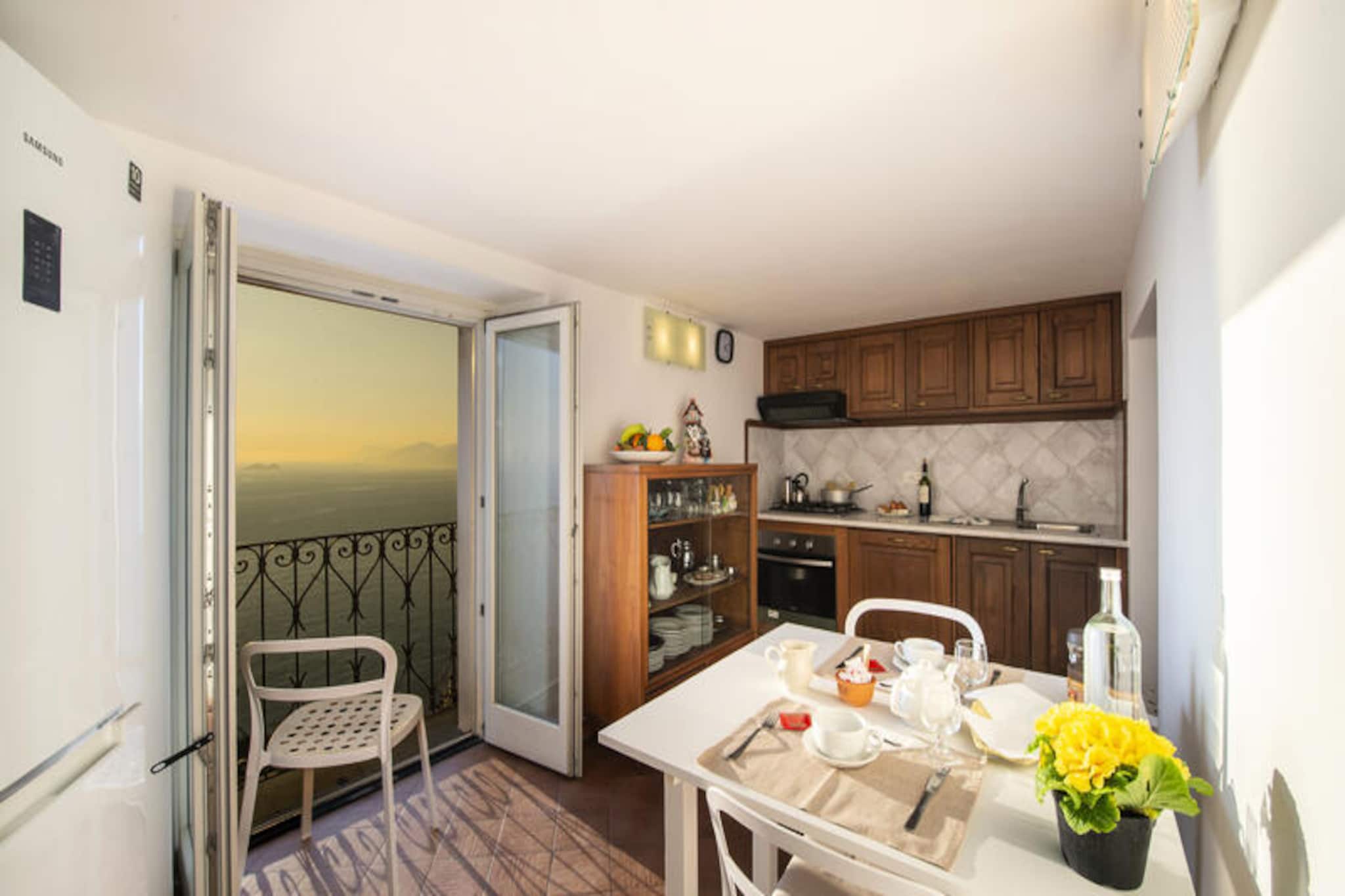 Apartment in Praiano with Capri Views