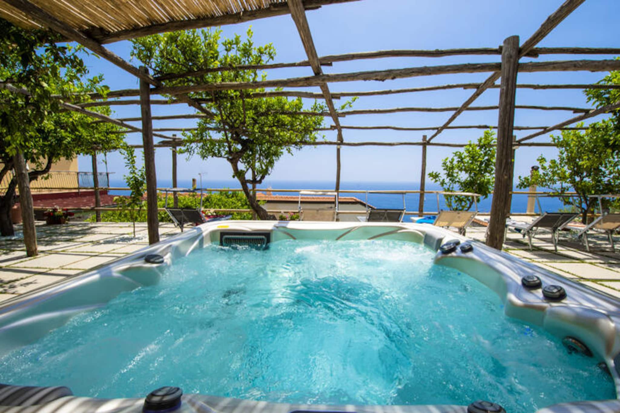 Villa in Praiano with Sea View & Jacuzzi