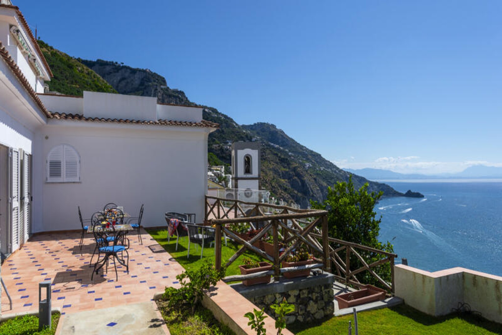 Villa in Praiano with Sea View Garden