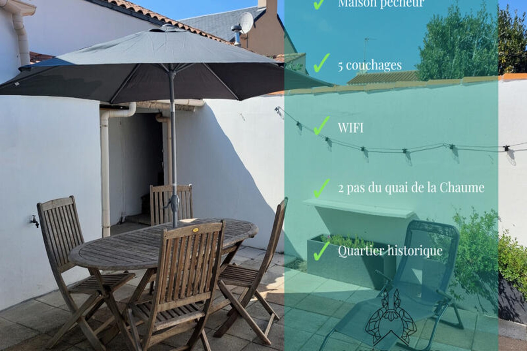 House in La Chaume near Wild Coast Beach