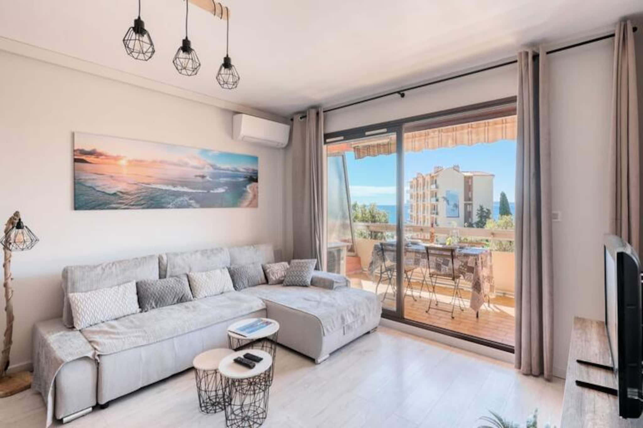 Awaken your senses to the Mediterranean charm of Le Lavandou at Le Diamant du Soleil, a beautifully renovated apartment that blends modern comfort with stunning sea views. Situated in the heart of this vibrant coastal town, this gem offers an unparalleled location just moments from golden beaches, bustling markets, and charming Provençal streets filled with shops and restaurants. Whether you're seeking relaxation or adventure, this is the perfect retreat to immerse yourself in the beauty of the Côte d'Azur. 
 
 Step inside this third-floor haven in the prestigious 'Le Diamant' residence and discover a bright, airy space designed for comfort and style. The apartment features two thoughtfully arranged bedrooms: a master bedroom with a cozy double bed and TV, and a second room ideal for families, equipped with a double bed and bunk beds. The open-plan living area invites you to unwind with a flat-screen TV, ultra-fast fiber internet, and a fully equipped kitchen boasting modern appliances like an induction hob, oven, dishwasher, and coffee maker. Air conditioning ensures a cool escape during the warm summer months, while a separate toilet and private parking with a unique car lift add to the convenience. 
 
 Le Lavandou’s vibrant atmosphere is right at your doorstep. Stroll to the sandy beaches to soak up the sun, explore the local markets brimming with Provençal delights, or savor fresh seafood at nearby restaurants. For those who love the outdoors, the region offers scenic coastal trails, water sports, and breathtaking views of the Mediterranean. 
 
 Whether you're traveling as a couple, with family, or friends, Le Diamant du Soleil promises an unforgettable stay where every detail has been designed for your comfort. Simply unpack, relax, and let the magic of the French Riviera captivate you.