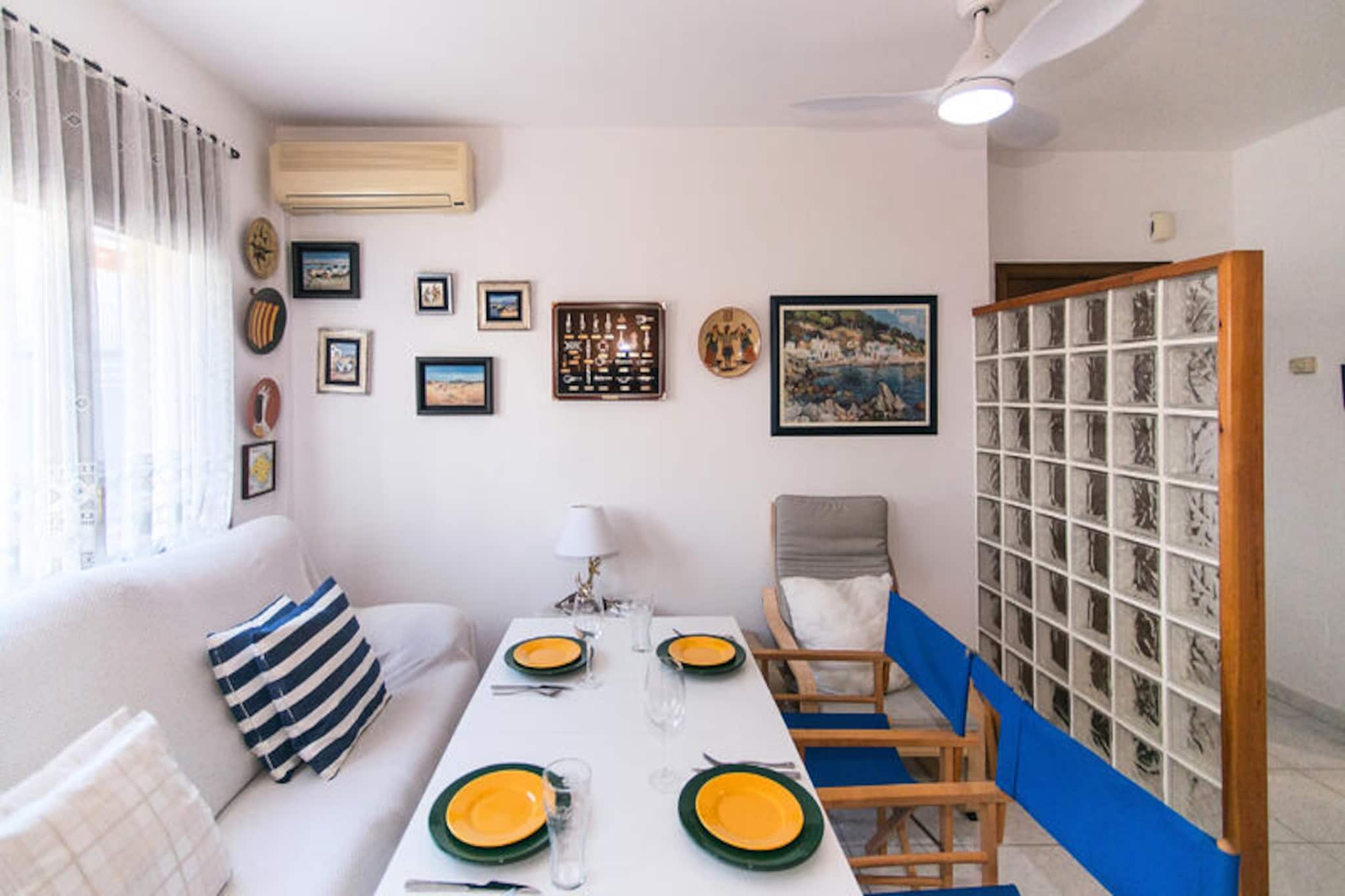 In the heart of the picturesque coastal town of Palamós, just a short 300-meter stroll from the golden sands of the Mediterranean, this inviting 40 m² apartment offers a cozy retreat for up to four guests. Whether you're planning a family getaway or a romantic escape, this property combines comfort with the charm of Catalonia's vibrant seaside lifestyle.
Step inside to discover a thoughtfully designed space featuring a fully equipped kitchen-living area. Relax on the comfortable sofa bed while enjoying your favorite shows on the television, or gather around the dining table to share meals and stories from your day's adventures. The apartment boasts two bedrooms: one with a plush double bed for restful nights and another with a bunk bed, perfect for children or additional guests. A modern bathroom with a walk-in shower ensures convenience, while the availability of parking adds extra ease to your stay.
Guests can also enjoy access to a shared swimming pool, open year-round, providing a refreshing escape after a day of exploring. The apartment's prime location places you within walking distance of Palamós' lively cafes, restaurants, and local shops, where you can savor authentic Catalan cuisine and immerse yourself in the town's warm, welcoming atmosphere. The nearby beach invites you to bask in the sun, take a refreshing dip in the sea, or enjoy a leisurely seaside stroll.
Whether you're drawn to the allure of the Mediterranean coast or the rich cultural heritage of Palamós, this apartment serves as the perfect base for an unforgettable holiday. Let the charm of this coastal gem and the comfort of your home away from home create lasting memories for you and your loved ones.