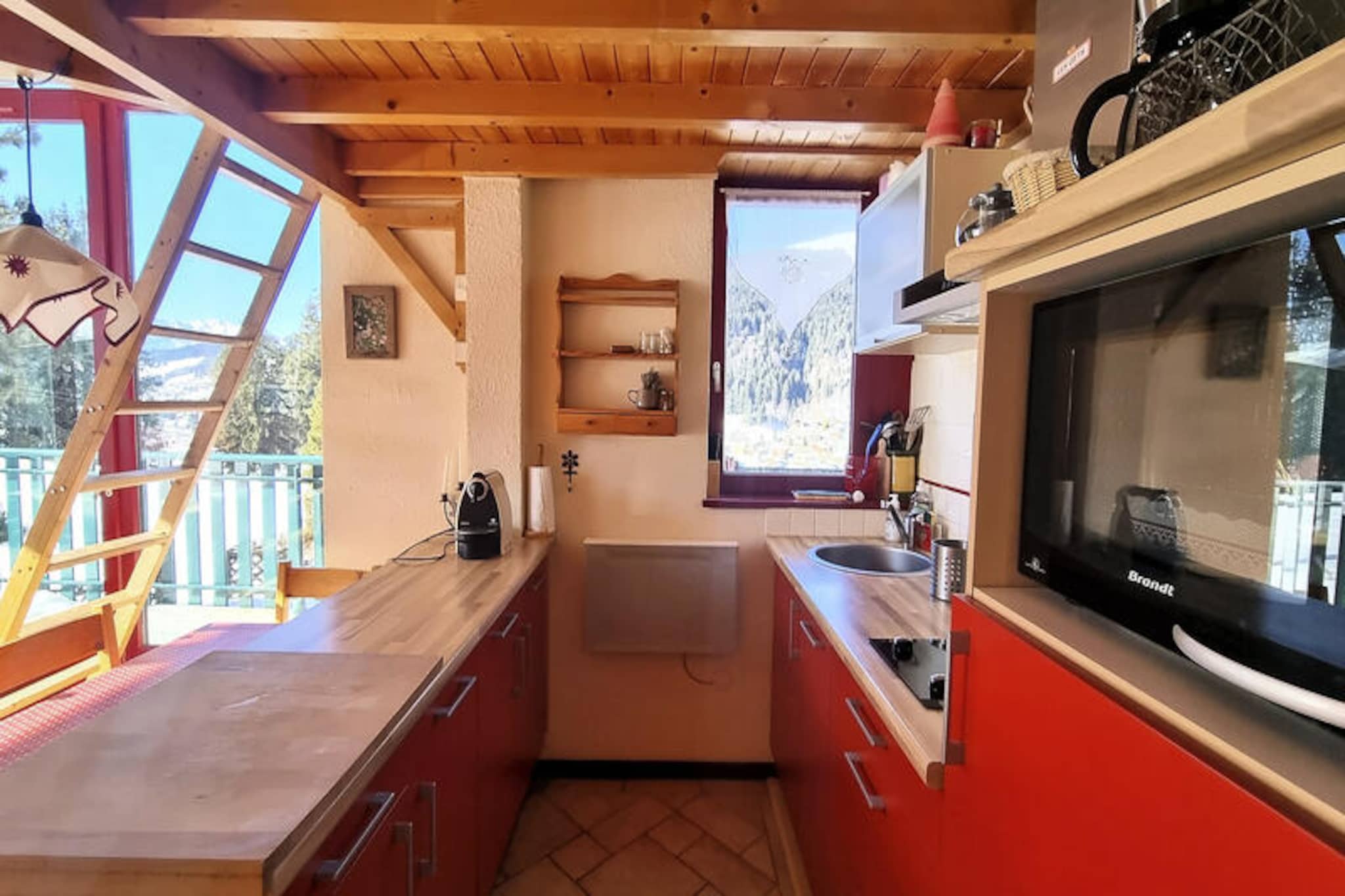 In the heart of the French Alps, where snow-dusted peaks meet endless adventure, this charming 27 m² apartment in the Grizzli residence offers a cozy retreat for up to four guests. Imagine waking up to the crisp mountain air and stepping directly onto the slopes, as this property boasts unbeatable ski-in, ski-out access for winter sports enthusiasts. Whether you're here for skiing, hiking, or simply soaking in the alpine ambiance, this apartment is your perfect base.
Inside, the apartment welcomes you with a bright and inviting living area, complete with a comfortable sofa where you can unwind after an active day. The open-plan kitchen is fully equipped, allowing you to prepare hearty meals to share with loved ones. Step out onto the balcony to take in the stunning views of the surrounding mountains and let the tranquility of the Alps wash over you.
Convenience is at your fingertips with private parking available at the residence, making your arrival and daily outings effortless. Beyond the slopes, Les Gets offers a vibrant village atmosphere with charming shops, restaurants, and après-ski options to explore. In the warmer months, the area transforms into a haven for hikers and mountain bikers, with trails that wind through breathtaking landscapes.
Whether you're seeking thrilling outdoor adventures or a peaceful mountain escape, this apartment combines modern comfort with an unbeatable location, promising unforgettable memories in every season.