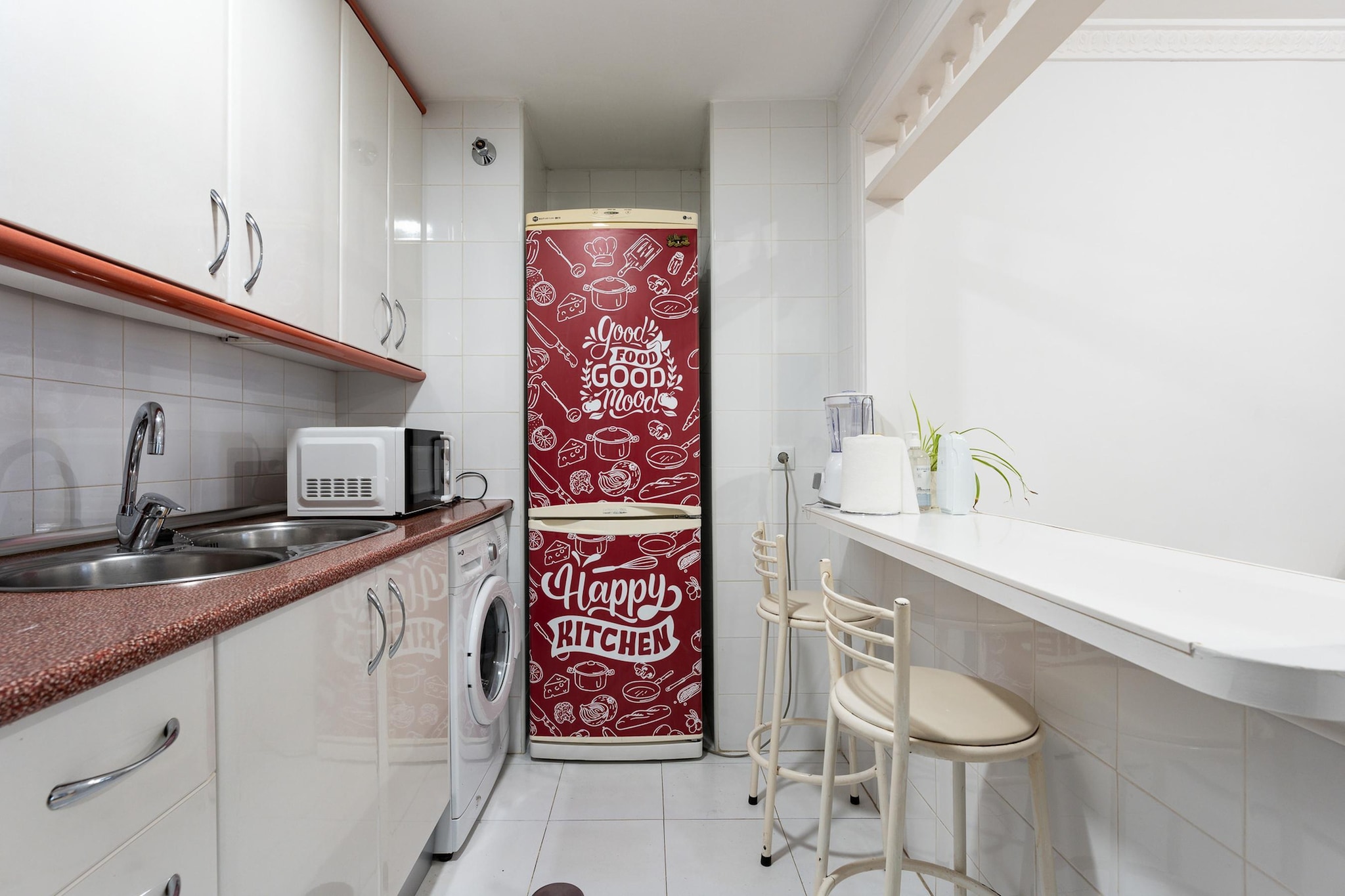 CT 350 - Faro's Marbella Beachapartment for 2 - perfect beachconection-Keuken