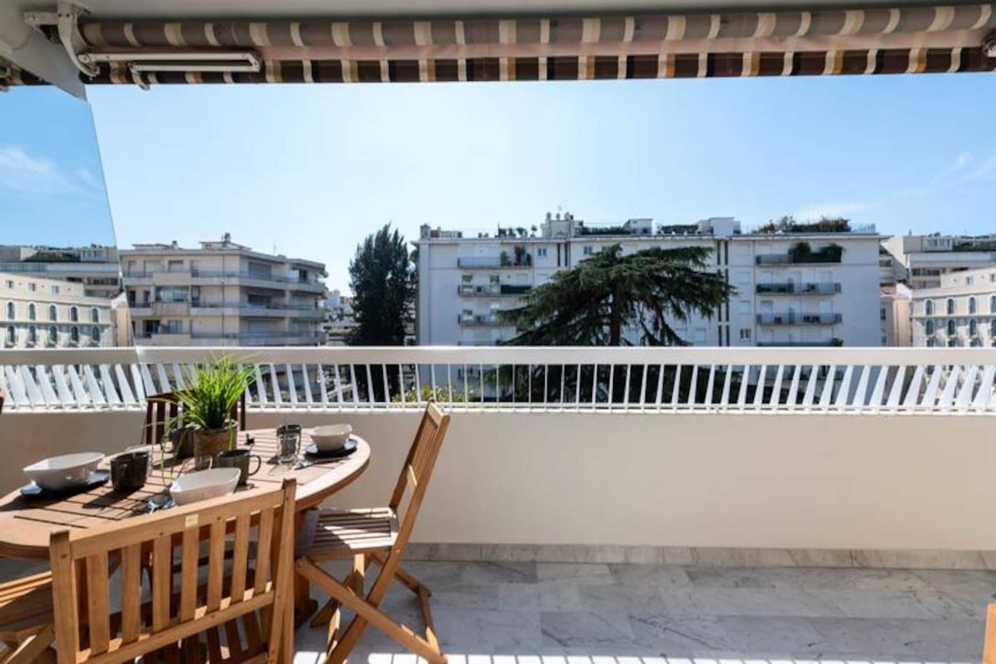 Step into a world of elegance and comfort in the heart of Cannes, where this beautifully renovated one-bedroom apartment awaits you on the 5th floor of a prestigious building. With its south-facing orientation and a spacious terrace, this modern retreat invites you to bask in the Mediterranean sunshine while enjoying the vibrant energy of the city below. The marble floors and large wall mirrors create a sophisticated ambiance, blending contemporary style with timeless charm. Whether you're sipping your morning coffee on the terrace or unwinding after a day of exploration, this apartment offers the perfect setting for a memorable stay.
Inside, the apartment is a sanctuary of modern living. The open-plan living room, bathed in natural light, features a comfortable sofa bed, Smart TV, and a dining area for four, seamlessly connected to the fully equipped kitchen. The bedroom boasts a luxurious king-size bed, built-in wardrobe, and direct access to the terrace, allowing you to wake up to the gentle warmth of the Mediterranean sun. The sleek bathroom, with its spacious shower and modern fixtures, ensures a relaxing start or end to your day. Every detail has been thoughtfully designed to provide both comfort and style, making this apartment a true home away from home.
Located just a short stroll from La Croisette, Rue d'Antibes, and the Palais des Festivals, this apartment places you at the heart of Cannes' most iconic attractions. Explore the historic charm of Le Suquet, indulge in fresh produce at the Forville Market, or take a ferry to the serene Lérins Islands for a nature escape. With luxury boutiques, fine dining, and cultural landmarks at your doorstep, the best of Cannes is yours to discover.
Whether you're here for the glamour of the Cannes Film Festival, a romantic getaway, or a relaxing Mediterranean retreat, this apartment offers an unparalleled experience. Let the charm of Cannes and the comfort of this exquisite home create memories you'll cherish forever.