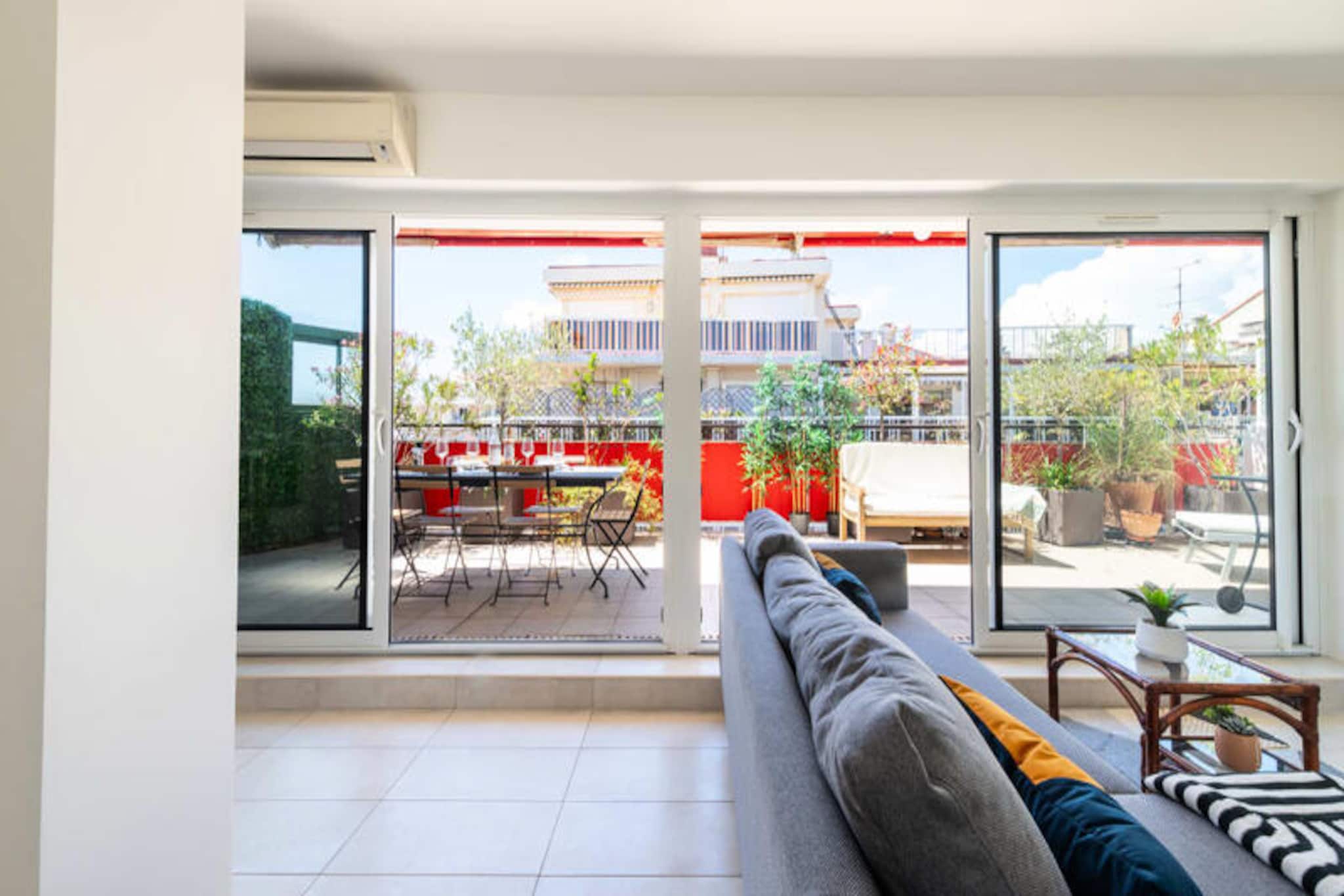 Résidence 2p Terrasse Cannes– Pointe Croisette