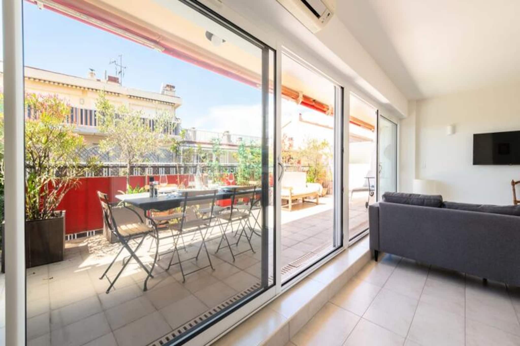 Résidence 2p Terrasse Cannes– Pointe Croisette