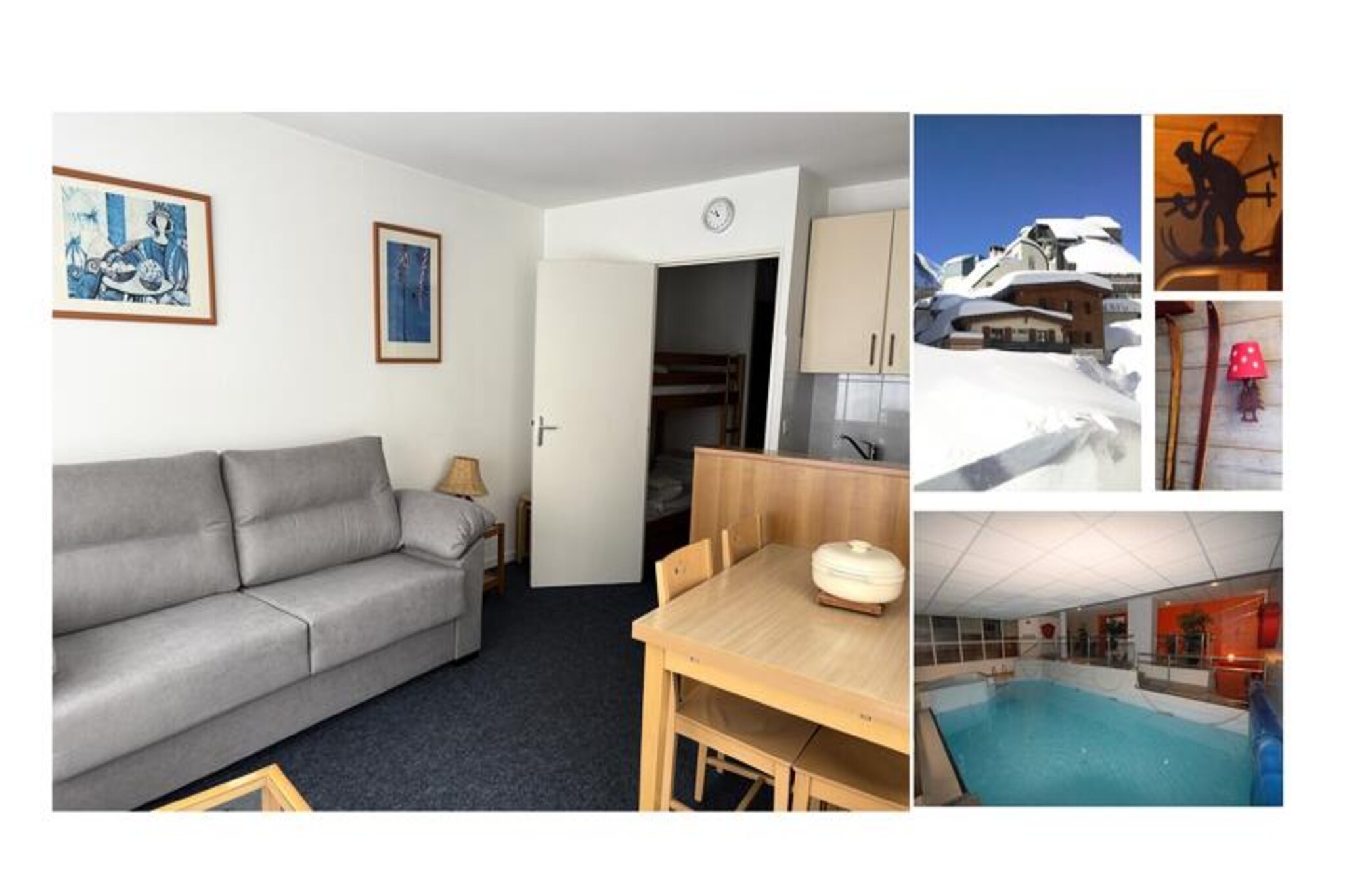 Apartment near slopes with heated pool