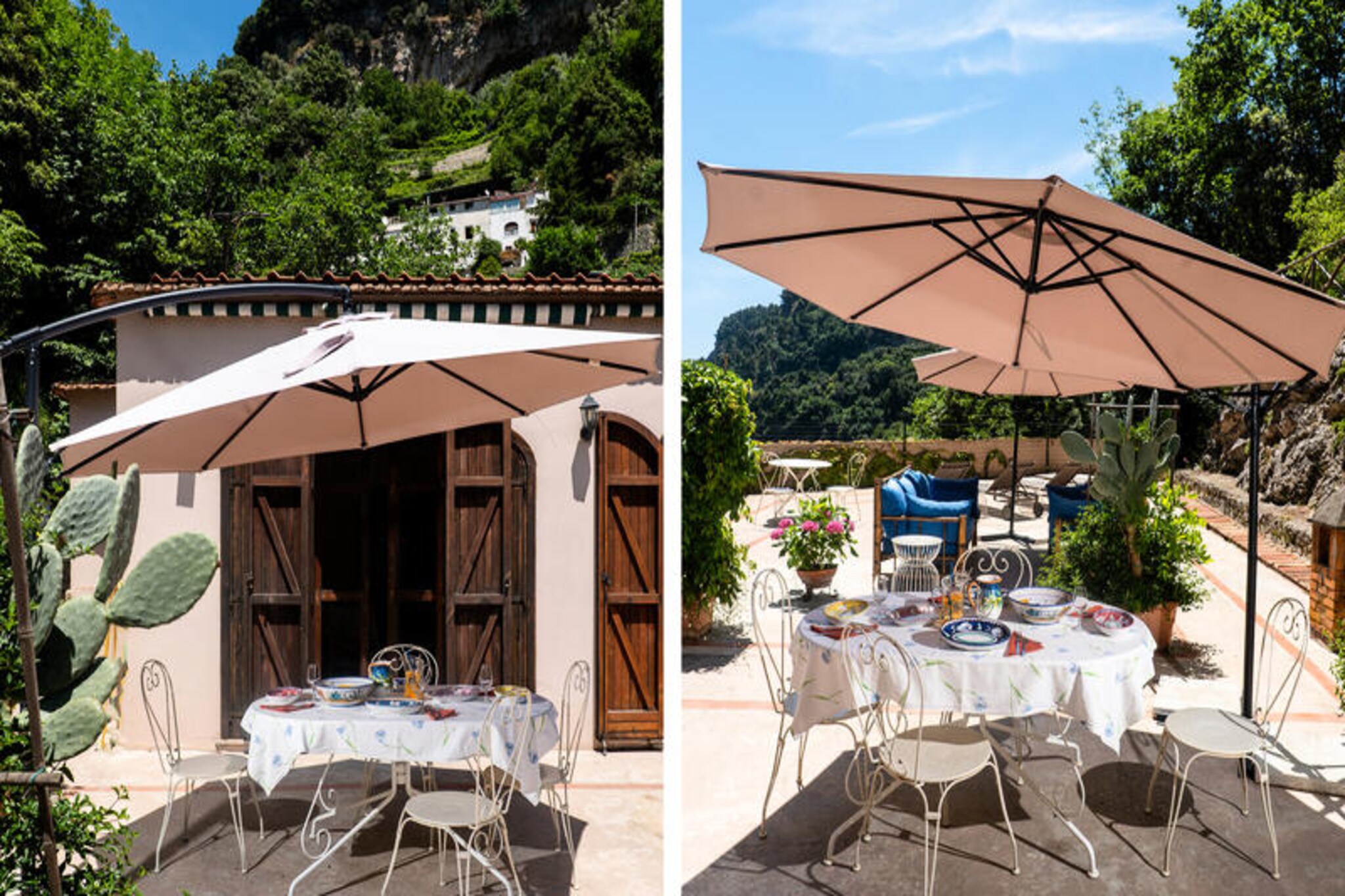 Amidst the enchanting landscapes of the Amalfi Coast, the Ravello Watermill Villa offers a truly unique escape steeped in history and elegance. Once a 17th-century watermill, this exquisite villa has been transformed into a luxurious retreat surrounded by fragrant lemon groves and cooled by the gentle breezes of the Dragone Valley. Here, the charm of the past meets the comforts of modern living, creating an unforgettable experience for travelers seeking serenity and sophistication. Whether you’re enjoying the panoramic terrace or exploring the nearby treasures of Amalfi and Ravello, every moment feels like a celebration of Italian beauty and culture. \n\nThe villa’s interiors are a harmonious blend of historic character and contemporary refinement. With two elegant bedrooms, a spacious studio featuring a double bed and kitchenette, and three fully equipped bathrooms, the property comfortably accommodates families, couples, or groups of friends. Bright and airy living spaces invite relaxation, while the panoramic terrace provides the perfect setting for al fresco dining under the stars. Guests also enjoy the rare convenience of secure private parking, ensuring peace of mind during their stay. \n\nLocated just 800 meters from Atrani Beach and a short drive from iconic landmarks such as Villa Cimbrone, Villa Rufolo, and Ravello Cathedral, the villa is ideally situated for exploring the Amalfi Coast. A grocery store is conveniently located 100 meters away, and the SITA bus stop directly opposite the villa offers easy access to Amalfi, Ravello, and Scala. Whether you’re strolling along the coast or discovering hillside tranquility, this villa is your gateway to the best of the region. \n\nPerfect for romantic getaways, cultural holidays, or family vacations, the Ravello Watermill Villa invites you to immerse yourself in the timeless allure of the Amalfi Coast. Experience the harmony of history, nature, and luxury in this extraordinary setting.