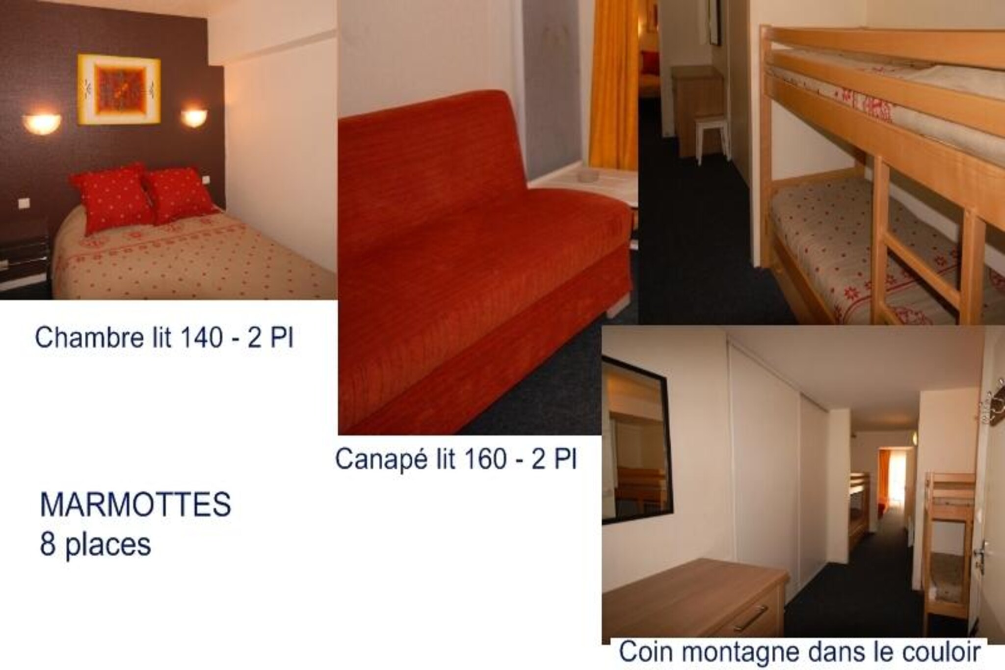 2 Rooms for 8 People