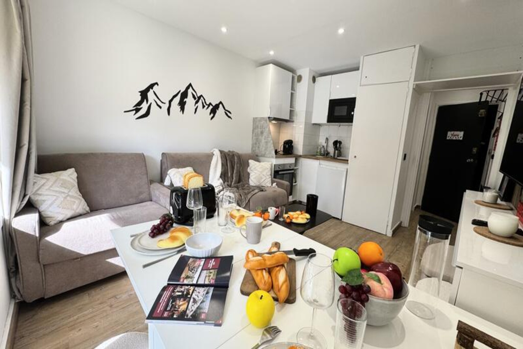 In the heart of the French Alps, where snow-draped peaks meet vibrant village life, this charming studio apartment offers a cozy retreat for your mountain getaway. Located in the sought-after Les Écrins residence in Vars Les Claux, it places you directly at the foot of the slopes, just steps from the Sibières chairlift. Imagine waking up to the crisp alpine air, stepping onto your sunny balcony, and planning a day of adventures in one of the region's most beloved ski areas. Whether you're here for the thrill of skiing or the serenity of the mountains, this is your perfect base.
Thoughtfully designed for up to three guests, the apartment features a bright and inviting living space with two comfortable sofa beds, one single and one double, each with real mattresses for a restful night's sleep. The fully equipped modern kitchen includes everything you need to prepare hearty meals, from a refrigerator and oven to a Bosch coffee maker and even raclette and fondue sets for an authentic alpine dining experience. A well-appointed bathroom, a ski locker for your gear, and thoughtful touches like a television and hairdryer ensure your stay is as convenient as it is comfortable.
Step outside, and you'll find yourself in the lively Point Show district, with bakeries, a Spar supermarket, sports shops, and restaurants all within walking distance. The convenience of this location means you can explore the area entirely on foot, whether you're heading to the slopes, picking up fresh pastries, or enjoying après-ski delights.
This warm and functional studio invites you to experience the best of Vars Les Claux, from its world-class skiing to its charming alpine ambiance. Book your stay today and create unforgettable memories in the heart of the mountains.