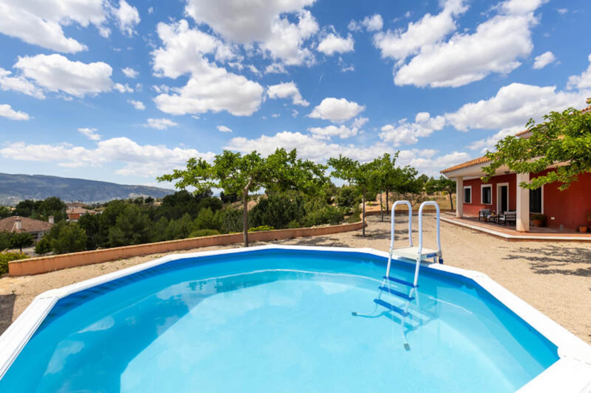 In the enchanting village of Aledo, nestled in the heart of the Region of Murcia, this charming villa offers a serene escape with breathtaking views of the Sierra Espuña and Aledo Castle. Surrounded by unspoiled nature, this property invites you to unwind and reconnect with the beauty of the Spanish countryside. Whether you're seeking tranquility or adventure, this villa provides the perfect setting for an unforgettable getaway. 
 
 The villa boasts four spacious bedrooms and two full bathrooms, making it ideal for families or groups of friends. The private swimming pool, open year-round, is a highlight, offering a refreshing retreat on warm days. The outdoor terrace is perfect for al fresco dining, where you can savor local delicacies while soaking in the stunning mountain views. Inside, the villa combines traditional charm with modern comforts, ensuring a cozy and relaxing stay. 
 
 For nature enthusiasts, the nearby Sierra Espuña Natural Park offers a wealth of hiking and biking trails, allowing you to explore the region's rugged beauty. Aledo itself is steeped in history, with its iconic castle providing a glimpse into the area's rich past. Just a short drive away, you can discover the historic center of Lorca, with its impressive 9th-century fortress, or enjoy the golden beaches of Mazarrón, perfect for a day by the sea. 
 
 Whether you're looking to relax by the pool, immerse yourself in nature, or explore the cultural treasures of Murcia, this villa offers a unique blend of comfort, privacy, and adventure. Let the charm of Aledo and the allure of the Sierra Espuña create memories that will last a lifetime.