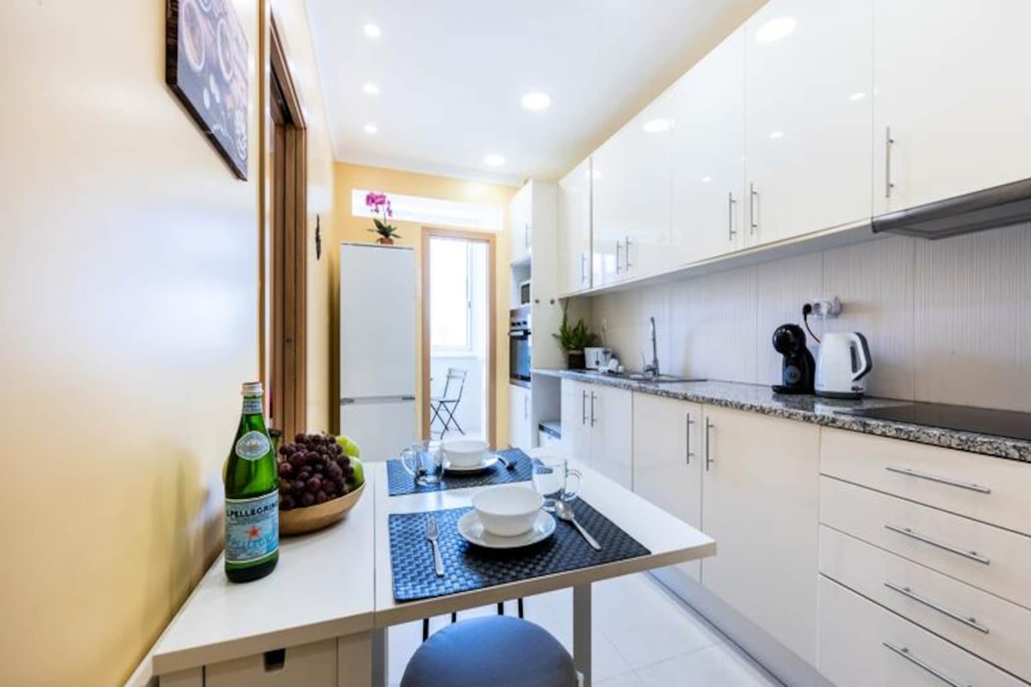 Immerse yourself in the charm of Lagos with this inviting urban apartment, perfectly situated for a relaxing city break. Just a short 10-minute stroll from the vibrant city center, this two-bedroom retreat offers the ideal balance of comfort and convenience. Whether you're a couple seeking a romantic getaway or a family with two children, this property is your gateway to the best of Lagos. Within walking distance, you'll find the golden sands of Meia Praia and Batata Beach, perfect for sun-soaked days by the sea. 

Step inside this stylishly furnished apartment, where every detail has been thoughtfully designed for your comfort. The master bedroom features a cozy double bed, while the second bedroom offers twin beds, making it perfect for families. The shared bathroom is modern and well-equipped. The kitchen, complete with all necessary appliances including a small dishwasher, invites you to prepare delicious meals or enjoy a quiet breakfast in the nook. The living room provides a welcoming space to unwind, and the small interior patio is perfect for sipping a glass of wine as you soak in the fresh Algarve breeze. 

Lagos is a city steeped in history and culture, with its ancient 16th-century walls, bustling marina, and cobblestone streets lined with restaurants offering cuisines from around the world. Explore the nearby attractions, from water parks and zoos to hiking trails and wineries. For golf enthusiasts, three renowned courses are just a short drive away. 

With air conditioning, Wi-Fi, and all the amenities you need, this apartment ensures a stress-free stay. Whether you’re here to explore the historic charm of Lagos, relax on its stunning beaches, or indulge in its vibrant nightlife, this property is your perfect home base. Book now and create unforgettable memories in the heart of the Algarve.