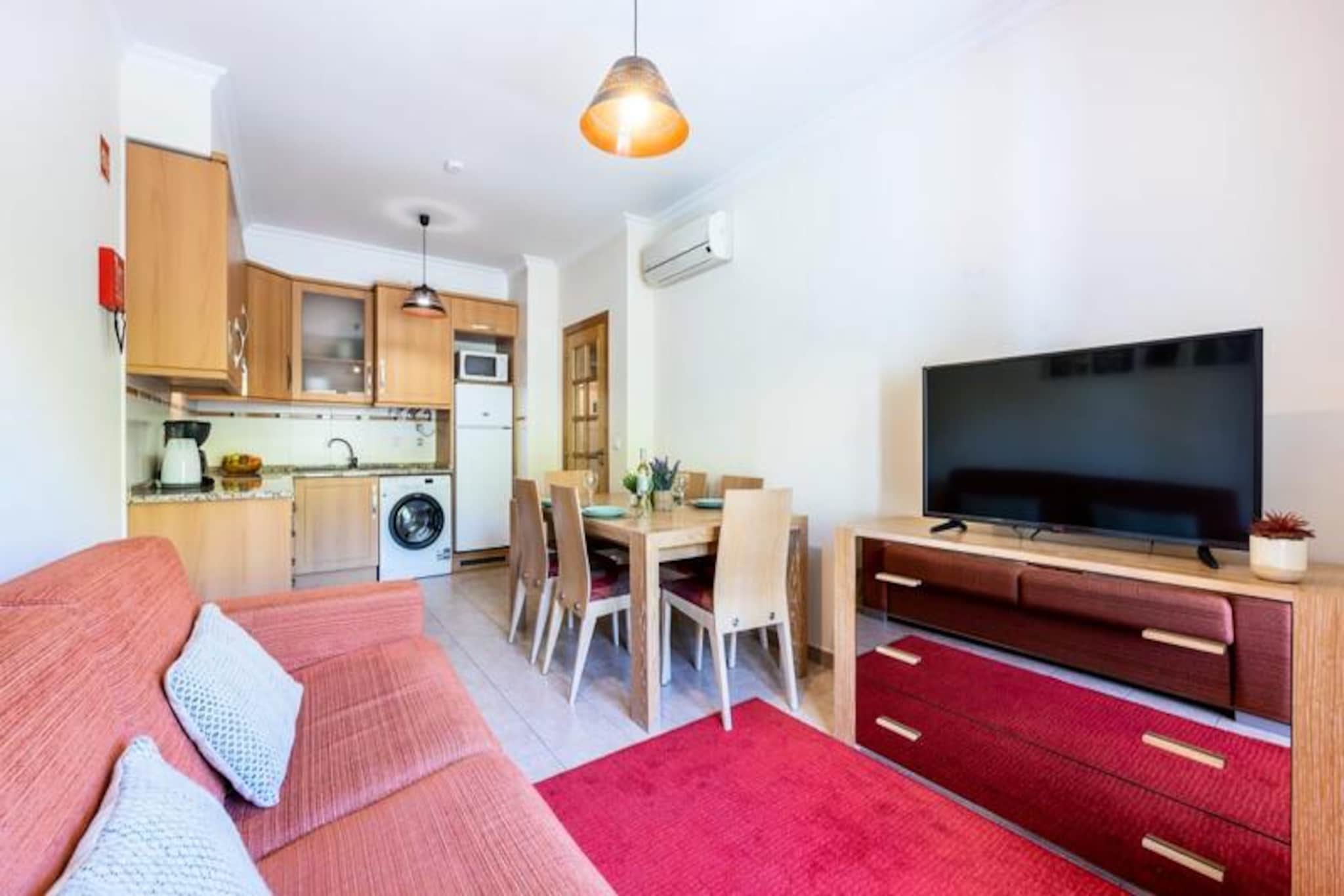 In the heart of Albufeira’s vibrant Old Town, the Jacaranda apartment offers a serene escape just moments from golden beaches and lively streets. Imagine waking up to the gentle hum of the city, stepping out onto your private balcony with a cup of coffee, and soaking in the Algarve sunshine. This modern retreat is perfectly situated to immerse you in the best of Albufeira while providing a peaceful haven to unwind after a day of exploration. Whether you’re here for the sun, sea, or the city’s rich culture, this apartment is your ideal base. 

Inside, the one-bedroom apartment is bright, airy, and thoughtfully designed for your comfort. The living room invites you to relax after a day at the beach, while the fully equipped kitchen offers everything you need to prepare a delicious meal with fresh local ingredients. The cozy bedroom ensures restful nights, and the convenience of an elevator and underground parking adds to the ease of your stay. With Wi-Fi, TV, and all linens provided, you’ll feel right at home from the moment you arrive. 

Step outside, and you’re just a short stroll from Albufeira’s stunning beaches, charming restaurants, and lively bars. Explore the cobblestone streets of the Old Town, indulge in fresh seafood, or venture further to discover the Algarve’s hidden gems, from picturesque cliffs to quaint fishing villages. For nightlife enthusiasts, “The Strip” offers a vibrant scene, while those seeking tranquility can find quieter beaches and serene coastal trails. 

Whether you’re planning a romantic getaway or a relaxing break, the Jacaranda apartment combines modern comfort with unbeatable location. Book your stay today and experience the magic of Albufeira from the perfect home away from home.