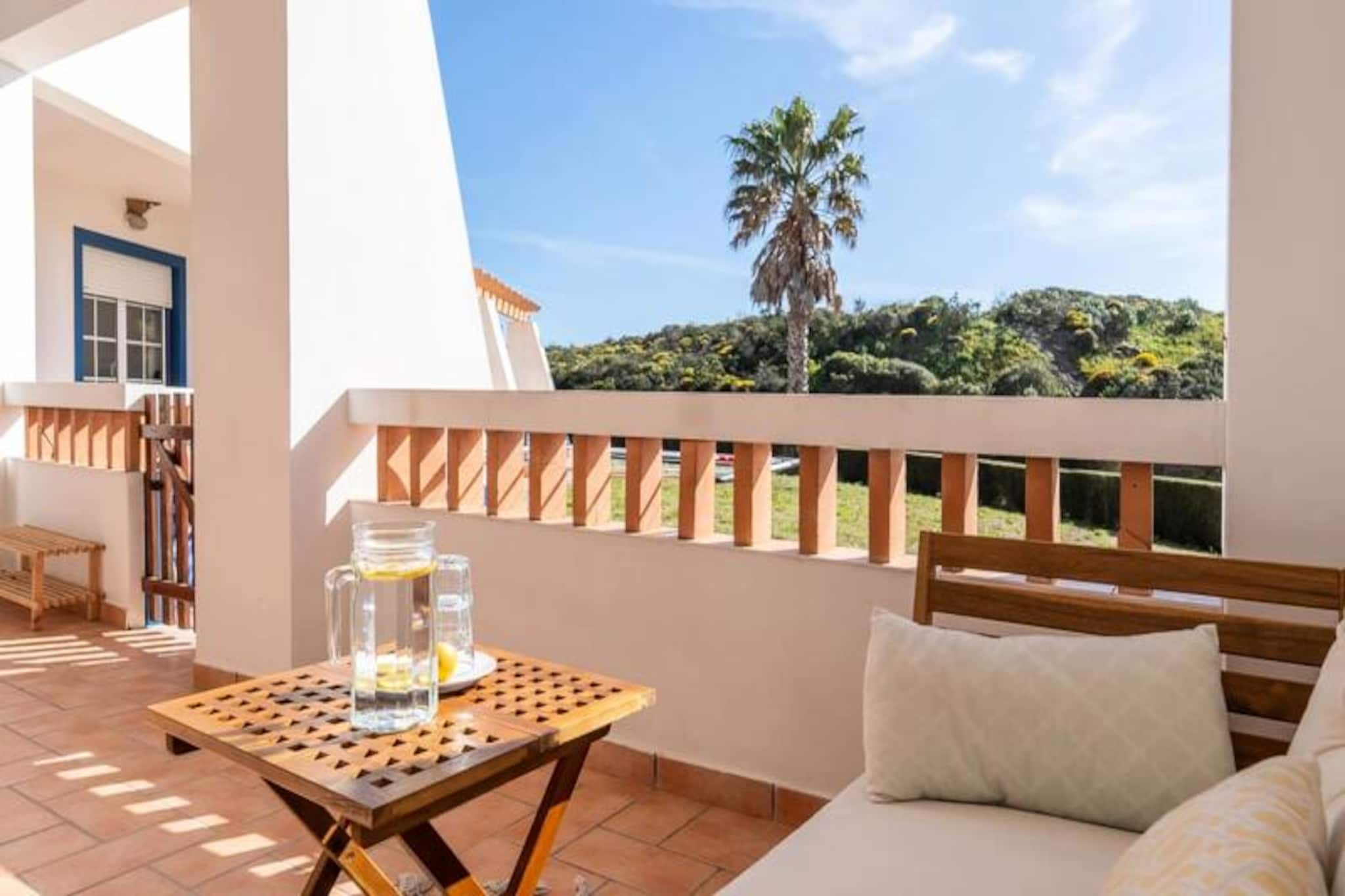 Living room(double sofa bed, TV, dining table), Kitchen(electric kettle, toaster, coffee machine, oven, microwave, dishwasher, fridge, freezer, dishes and cutlery), bedroom(double bed), bathroom(shower, washbasin), Barbecue center, Parking, fireplace, balcony, heating, hairdryer, Towels incl.