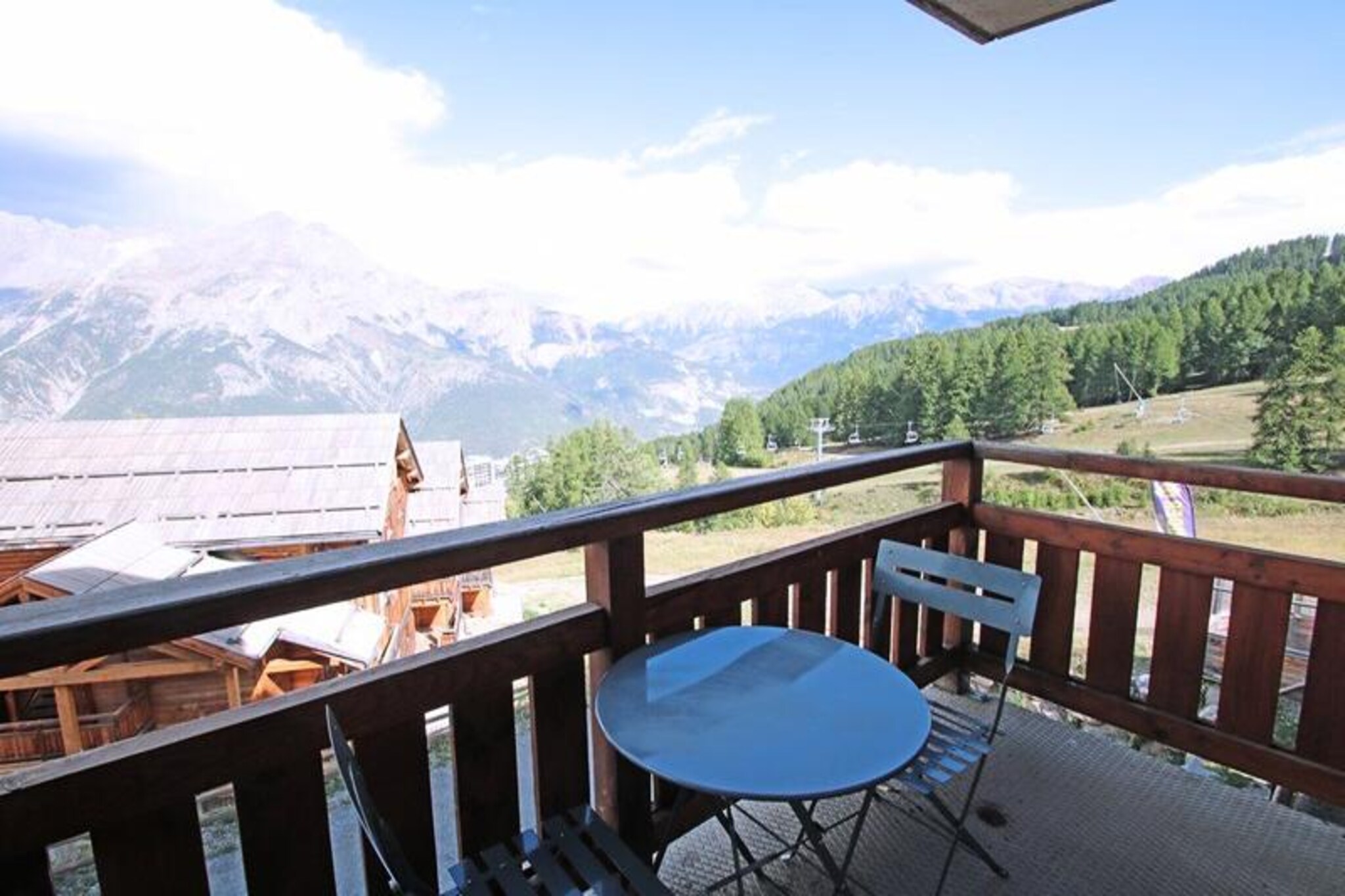 High above the serene valleys of Puy Saint Vincent, this charming apartment invites you to experience the magic of the French Alps. With its cozy ambiance and thoughtful amenities, it’s the perfect retreat for families or small groups seeking both adventure and relaxation. Imagine waking up to crisp mountain air, savoring a warm cup of coffee on your private balcony, and stepping directly onto the ski slopes for a day of exhilarating alpine fun. Whether you’re here for winter sports or summer hikes, this residence offers an unforgettable escape into nature’s beauty. \n\nThe apartment comfortably accommodates 4-6 guests across its well-designed spaces. The living room features a pull-out sofa bed, a flat-screen TV, and a dining area that opens onto a furnished balcony. The equipped kitchen includes modern appliances such as a microwave, dishwasher, and ceramic hob, ensuring you can prepare meals with ease. Sleeping arrangements include a double bedroom, a cabin room with two single beds, and additional sofa beds in the living area. A separate bathroom and WC provide convenience, while duvets and pillows ensure a restful night’s sleep. \n\nLa Dame Blanche residence enhances your stay with direct ski slope access, a heated outdoor pool available in summer, and a sauna for ultimate relaxation. At the foot of the residence, you’ll find a restaurant, snack bar, bakery, and ski rental shop, making it easy to enjoy local flavors and gear up for your adventures. Free WiFi keeps you connected, and pet-friendly policies mean your furry friends can join the fun. \n\nWhether you’re exploring the pristine trails of the Écrins National Park, gliding down snowy pistes, or simply soaking in the alpine tranquility, this property offers the ideal base for creating cherished memories. Let the majestic peaks of Puy Saint Vincent inspire your next holiday.