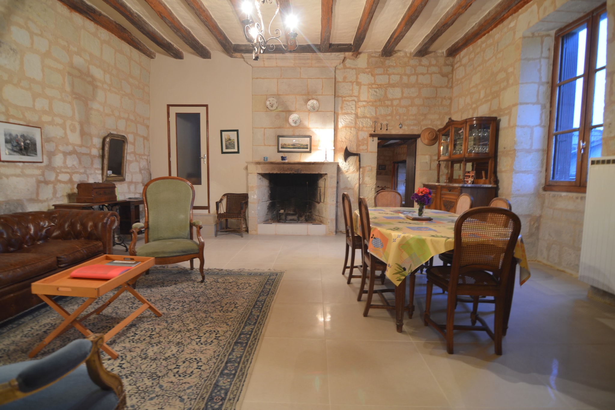 Located in Lerné, this luxurious holiday home features 2 bedrooms for 5 people. Suitable for a small group, guests can enjoy a hot barbecue and access free WiFi at this child-friendly property. _x000D_
_x000D_
You can go hiking in the forest nearby, 100 m away. The town center is located at 5 km. If you wish to enjoy a scrumptious meal, you can drive down 14 km. The historic town of Chinon, 15 km away is also worth exploring. _x000D_
_x000D_
Guests can lounge in the lush green garden and enjoy a game in the boules court as well. This child-friendly property also features a childrenÂ's bed and play equipment while a cot and high chair are available on request. The kitchen is equipped with a cooker, oven, microwave and refrigerator. Guests can cosy around the fireplace in the living room while electric heating is also available._x000D_
_x000D_
Public transport is available 14 km away.