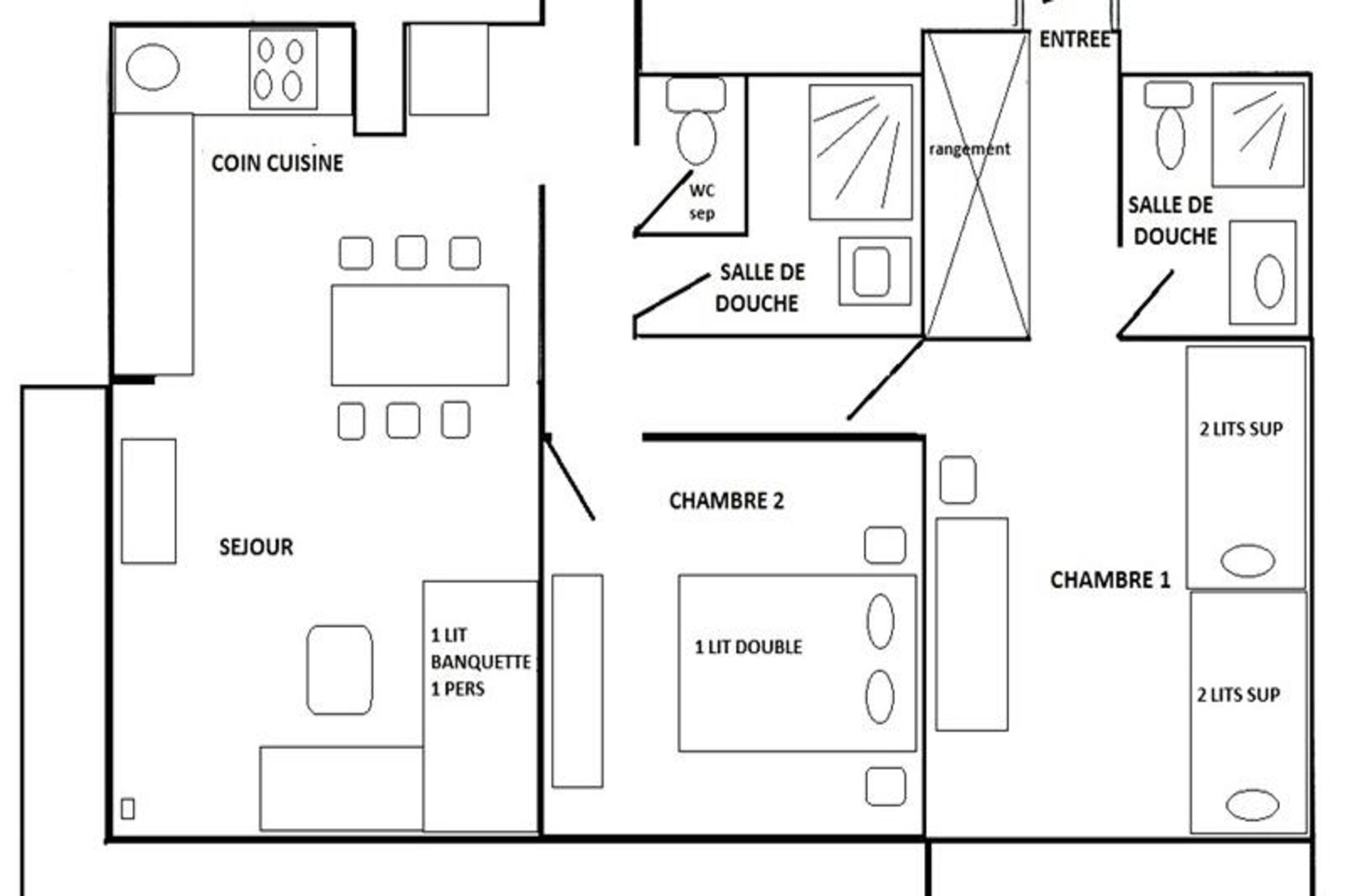 High above the breathtaking Tarentaise Valley, this beautifully renovated apartment offers a serene alpine retreat with panoramic views of Mont Blanc and the surrounding peaks. The residence is perfectly situated just 200 meters from the slopes, allowing you to ski back to the building after a day on the pristine runs of La Plagne. Whether you’re seeking adventure or relaxation, this property promises an unforgettable stay in the heart of the French Alps. \n\nStep inside this spacious 61 m² apartment, thoughtfully designed to accommodate up to seven guests. The bright living area features a comfortable sofa bed, a dining space, and a fully equipped American-style kitchen with modern appliances including a ceramic hob, dishwasher, oven, microwave, and two refrigerators. The sleeping arrangements include a cozy double bedroom and a second bedroom with two sets of bunk beds, making it ideal for families or groups of friends. Two sleek shower rooms, a separate WC, and convenient amenities like a washing machine and Wi-Fi ensure your stay is as comfortable as it is stylish. The large balcony invites you to unwind with a glass of wine while soaking in the majestic views of Mont Blanc and the valley below. \n\nThe residence is just a short walk from local shops and a vibrant shopping arcade, offering easy access to everything you need during your stay. Outdoor parking is available nearby, and the property includes two ski lockers for your convenience. Beyond skiing, the area transforms into a summer paradise with hiking trails, mountain biking routes, and stunning vistas that will captivate nature lovers and adventure seekers alike. \n\nWhether you’re chasing powder or exploring alpine meadows, this apartment is your gateway to the wonders of La Plagne. Book your stay now and create lasting memories in one of France’s most iconic mountain destinations.