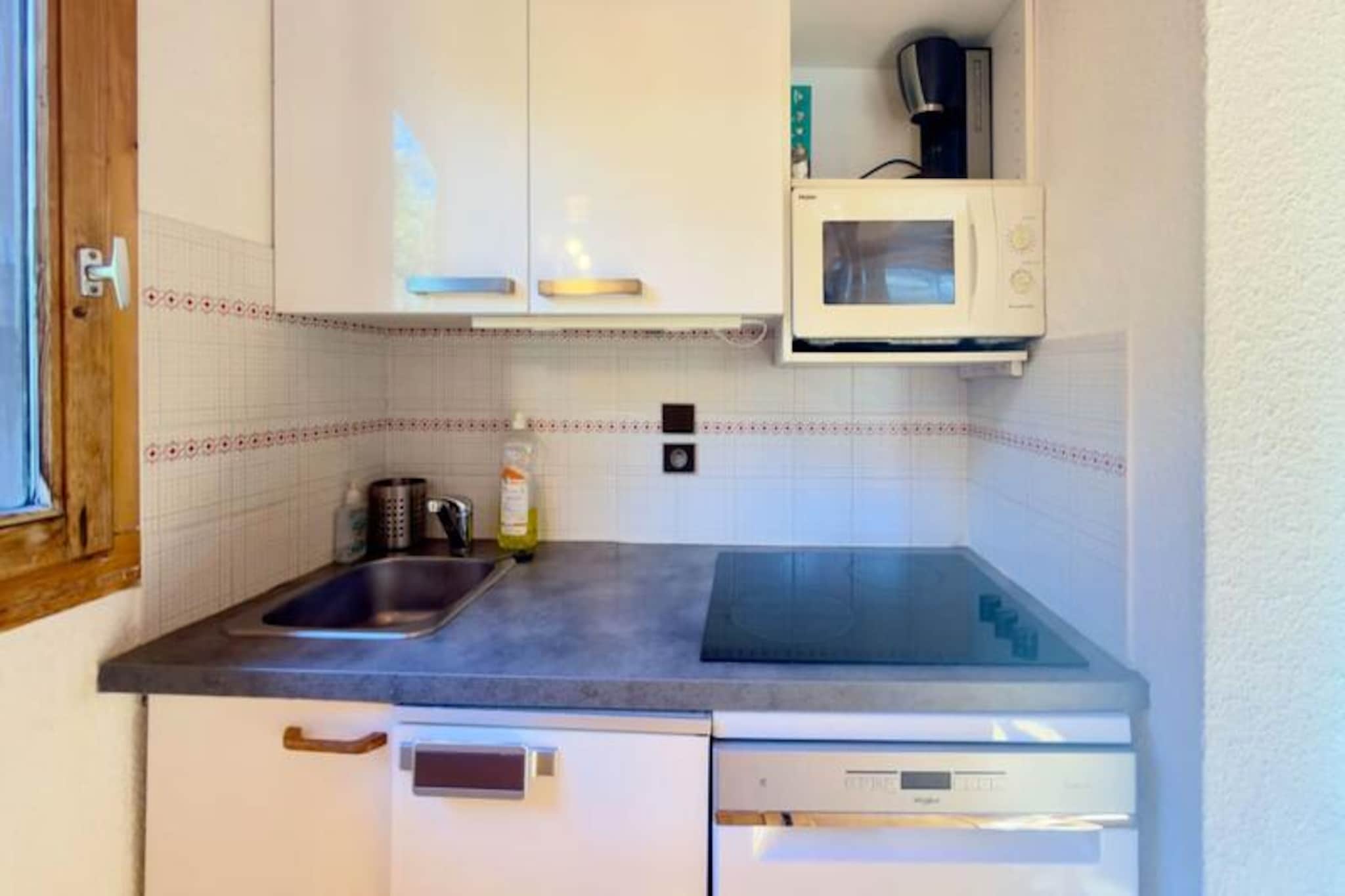 High above the picturesque Meribel Mottaret, this charming apartment in the Asphodèle residence offers a cozy alpine retreat just 150 meters from the slopes. Imagine waking up to the crisp mountain air, sipping your morning coffee, and heading out for a day of skiing in the world-renowned 3 Valleys ski area, all within moments of your doorstep. Whether you're visiting for the thrill of the slopes or the serene beauty of the French Alps, this home provides the perfect base for your adventure. 
 
 Inside, the apartment is thoughtfully designed for comfort and functionality. The open-plan kitchen, living, and dining area creates a warm and inviting space to relax after a day on the mountain. A cozy bedroom with a double bed and a separate bathroom with a bathtub are located on the main level, while the mezzanine above the living room offers additional sleeping arrangements with a double bed and a single bed. Modern amenities such as a dishwasher and a filter coffee maker ensure a stress-free stay, while the provided bed linens and towels add an extra touch of convenience. 
 
 The location of the Asphodèle residence is ideal for exploring Meribel Mottaret. Just a short walk from the slopes and close to the shops, you can easily access everything you need via the nearby stairs or the Chalets chairlift. The free \