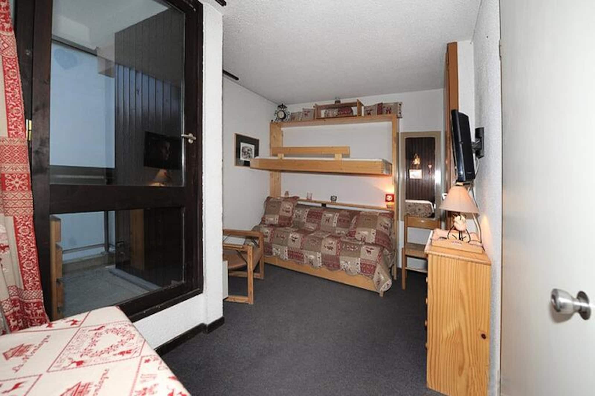 High above the charming Reberty 1850 district, this cozy studio apartment offers an intimate alpine retreat for two. Imagine waking up to the crisp mountain air and stepping out onto your private north-facing balcony to take in the serene views of the surrounding peaks. With its ski-in/ski-out location, you’ll have effortless access to the pristine slopes of Les Menuires, making it a perfect base for your winter adventures. Whether you're here to carve through fresh powder or simply enjoy the tranquility of the mountains, this residence provides a warm and welcoming escape.
Inside, the 17 m² studio is thoughtfully designed to maximize comfort and functionality. The living area features a single sofa bed and a pull-out bed, ideal for a restful night after a day on the slopes. The compact kitchen is equipped with everything you need, including electric hobs, a mini-oven, refrigerator, coffee maker, and kettle, allowing you to prepare simple meals with ease. The bathroom includes a shower and toilet, while the cozy carpeted floors add a touch of warmth to the space. Modern amenities such as a television and duvets ensure your stay is both comfortable and convenient.
The Soldanelles B residence boasts excellent facilities, including an elevator, entry code system, and a concierge service. Free Wi-Fi is available in the lobby, and a paid Wi-Fi option is accessible in the studio, subject to network coverage. Nearby, you’ll find small shops and restaurants, while free shuttle buses connect you to the lively Croisette area. For a leisurely stroll, the Bruyères district is just a short walk away via a public elevator and pedestrian bridge.
Whether you’re seeking thrilling ski days or peaceful alpine evenings, this charming studio places you in the heart of the action while offering a serene retreat to unwind. Perfect for couples or solo travelers, it’s a delightful choice for your next mountain getaway.