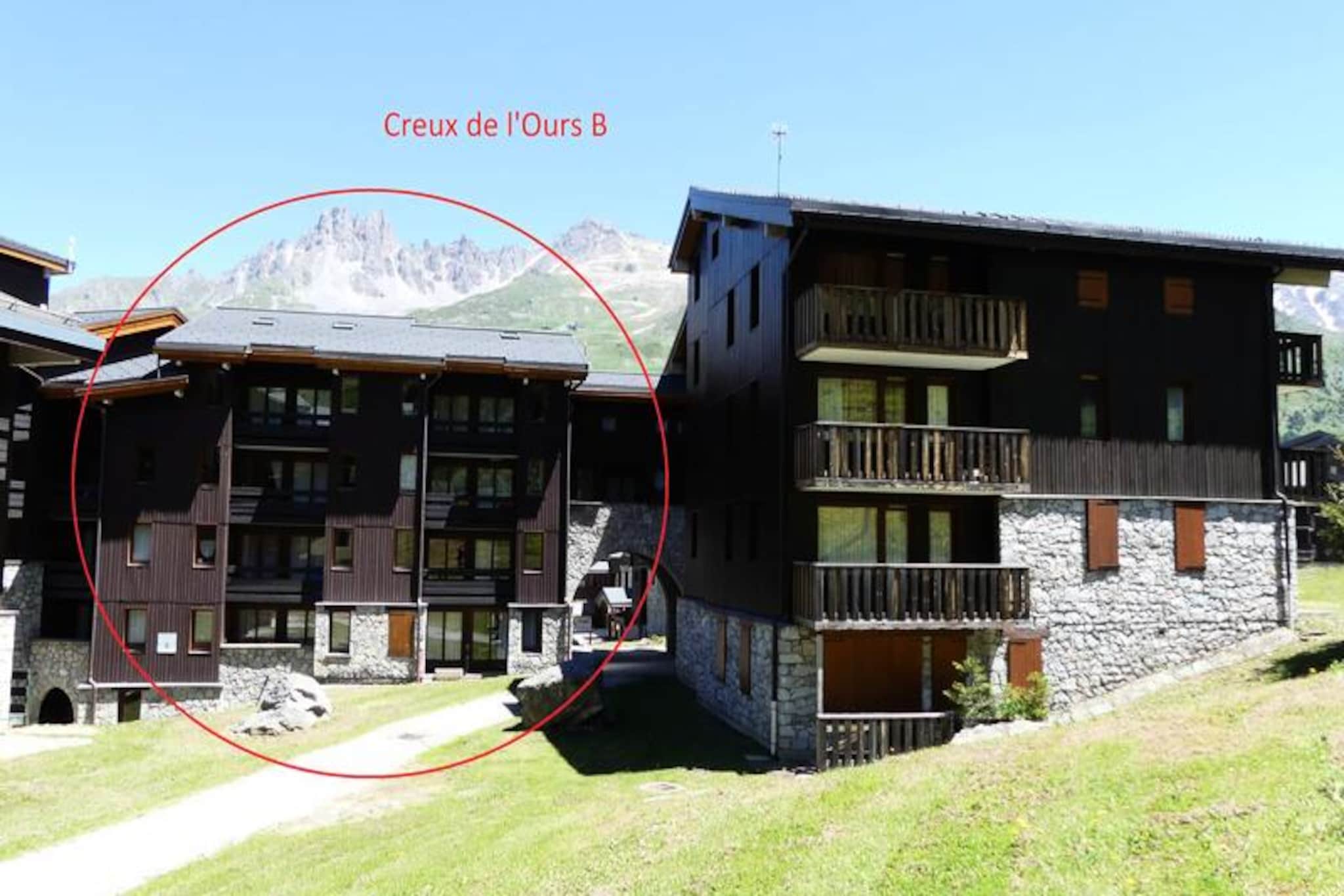 High above the picturesque valley of Méribel, this charming duplex apartment in the Creux de l'Ours residence offers an unforgettable alpine escape. Located in the tranquil Hameau area of Laitelet, the property is perfectly positioned at the foot of the slopes, ensuring effortless access to the pristine ski runs of the Three Valleys. Imagine waking up to the crisp mountain air, stepping out onto your southwest-facing balcony, and soaking in the breathtaking views of snow-dusted peaks and sunlit trails. This cozy retreat is ideal for families or small groups seeking both adventure and relaxation in the heart of the French Alps. \n\nThe apartment comfortably accommodates up to six guests across its thoughtfully designed spaces. On the main floor, you'll find a welcoming living room with a dining area, an open-plan kitchen equipped with modern appliances including a combination microwave/grill oven, refrigerator, dishwasher, and ceramic hob. The first bedroom features two single beds, while the mezzanine upstairs offers a skylit double bed and a flat-screen television for cozy evenings. An additional bedroom with bunk beds and a shower room with toilet complete the layout, ensuring comfort and convenience for all. Free Wi-Fi is available, though bandwidth may be limited, allowing you to stay connected while enjoying the serenity of the mountains. \n\nStep outside, and you’re just moments away from the green run leading to the main ski lift departure point. The Chalets cable car, operating from early morning to late evening, provides free and easy access to the Hameau and Laitelet area, making it simple to explore the region’s world-class slopes and vibrant après-ski scene. Nearby shops and facilities ensure everything you need is within reach, while the charm of Méribel beckons with its cozy restaurants, lively bars, and traditional alpine atmosphere. \n\nWhether you’re here to carve through fresh powder, wander scenic trails, or simply unwind amidst stunning natural beauty, this residence offers the perfect base for an unforgettable mountain getaway. Let the Creux de l'Ours be your home away from home in the enchanting French Alps.