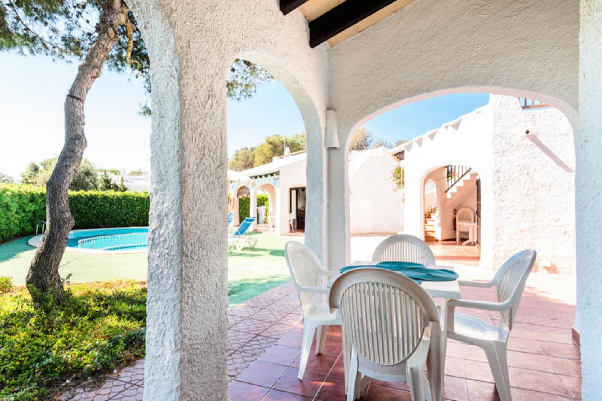 Imagine waking up to the gentle sound of waves and the warm Mediterranean sun streaming through your window. Monsines Apartment 13 offers a serene coastal escape just steps from the golden sands of Cala Blanca beach. This charming apartment is part of a complex featuring a sparkling communal pool, perfect for refreshing dips after a day of sunbathing or exploring the local area. With its prime location and inviting ambiance, it’s the ideal retreat for families, couples, or friends seeking a relaxing getaway.
Inside, the apartment has been thoughtfully updated to ensure your comfort. The newly renovated bathroom boasts a modern walk-in shower, while the addition of air conditioning in the entrance area ensures a cool and pleasant atmosphere throughout the living spaces and bedrooms. The layout is cozy yet functional, with a bright living area and a fully equipped kitchen for preparing delicious meals. Step outside to your private covered terrace, where you can enjoy al fresco dining or a barbecue while overlooking the pool.
Cala Blanca’s sandy beach is just a few meters away, offering crystal-clear waters and a tranquil setting for swimming, snorkeling, or simply unwinding by the sea. Nearby, you’ll find a selection of local restaurants, shops, and cafes, all within walking distance. For those looking to explore further, the charming town of Ciutadella is a short drive away, offering historic streets, vibrant markets, and a taste of Menorcan culture.
Whether you’re seeking relaxation by the pool, adventures along the coast, or memorable evenings on your terrace, Monsines Apartment 13 provides the perfect base for an unforgettable holiday in Menorca.