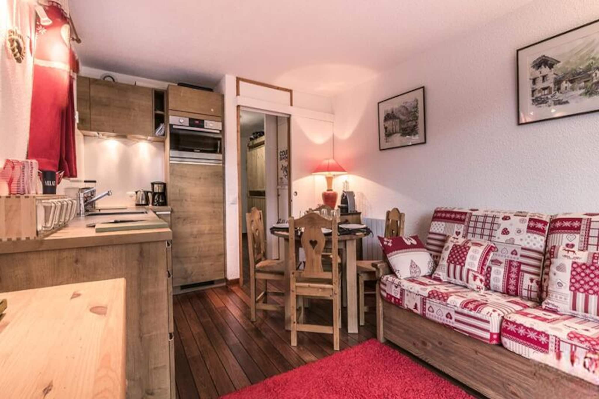 High above the serene valleys of Méribel-Mottaret, this charming alpine apartment invites you to experience the magic of the French Alps at 1750m altitude. With breathtaking views of the surrounding mountains and the heart of Mottaret, every moment here feels like a retreat into nature’s embrace. Whether you’re waking up to the crisp morning air or unwinding after a day on the slopes, this residence offers a perfect blend of comfort and convenience. Located at the foot of the Vanoise National Park and near the stunning Lake Tuéda, you’ll find yourself immersed in the tranquility of the Tuéda Nature Reserve, ideal for cross-country skiing and peaceful walks. 
                       Recently renovated, the 30 m² apartment maximizes space with modern touches while retaining its cozy alpine charm. The open-plan living room features a well-equipped kitchen with a ceramic hob, oven/microwave, dishwasher, and Nespresso coffee machine. Enjoy meals at the dining table or relax on the sofa bed while gazing out at the snowy peaks from the balcony. The apartment accommodates up to four guests with a double bedroom and a sleeping alcove with bunk beds, ensuring comfort for families or small groups. A massage shower in the bathroom adds a touch of luxury, while Wi-Fi and a private ski locker enhance your stay. 
                       Just steps from the center of Mottaret, you’ll have ski-in/ski-out access to the renowned 3 Valleys ski domain. Explore the slopes, dine at local restaurants, or shop for essentials at nearby stores. The ESF ski school and shuttle bus to Méribel Centre make it easy to enjoy all the region has to offer. In summer, the area transforms into a haven for hikers and nature enthusiasts, with trails leading through the Vanoise National Park and beyond. 
                       Whether you’re here for winter sports or summer adventures, this apartment is your gateway to unforgettable alpine experiences. Let the Mountain Collection team assist with every detail, from ski rentals to private chef services, ensuring a seamless and memorable holiday.