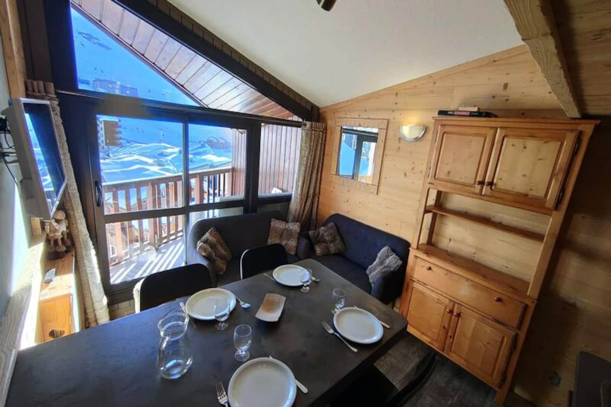 High above the charming village of Val Thorens, this cozy duplex-mezzanine apartment offers an unforgettable alpine retreat. Perched on the 6th and top floor of the Silveralp residence, it combines modern comfort with breathtaking mountain views from its east-facing balcony. Whether you're here to carve through pristine slopes or simply bask in the serene beauty of the Alps, this property provides the perfect base for your adventure.
Inside, the 28m² apartment has been thoughtfully renovated to maximize space and comfort. The living room invites you to unwind on a plush sofa or gather around the dining table for meals prepared in the well-equipped kitchen. With a microwave, dishwasher, ceramic hob, and Dolce Gusto coffee machine, every culinary need is met. The sleeping arrangements are cleverly designed, featuring a cabin bedroom with bunk beds and a mezzanine with a double bed, accessible via a steep staircase. A modern bathroom with a shower and hairdryer ensures convenience after a day on the slopes.
The Silveralp residence is ideally situated just 10 meters from the ski slopes, making it a dream for winter sports enthusiasts. Beginners and seasoned skiers alike will appreciate the easy access to lifts and ski schools, while nearby shops, a daycare center, and equipment rentals add to the convenience. Start your mornings with fresh croissants from the bakery across the street and end your evenings with the tranquility of the mountains.
Whether you're seeking thrilling descents, family fun, or a peaceful alpine escape, this apartment offers a warm and inviting haven in the heart of Val Thorens. Make memories that will last a lifetime in this idyllic mountain setting.