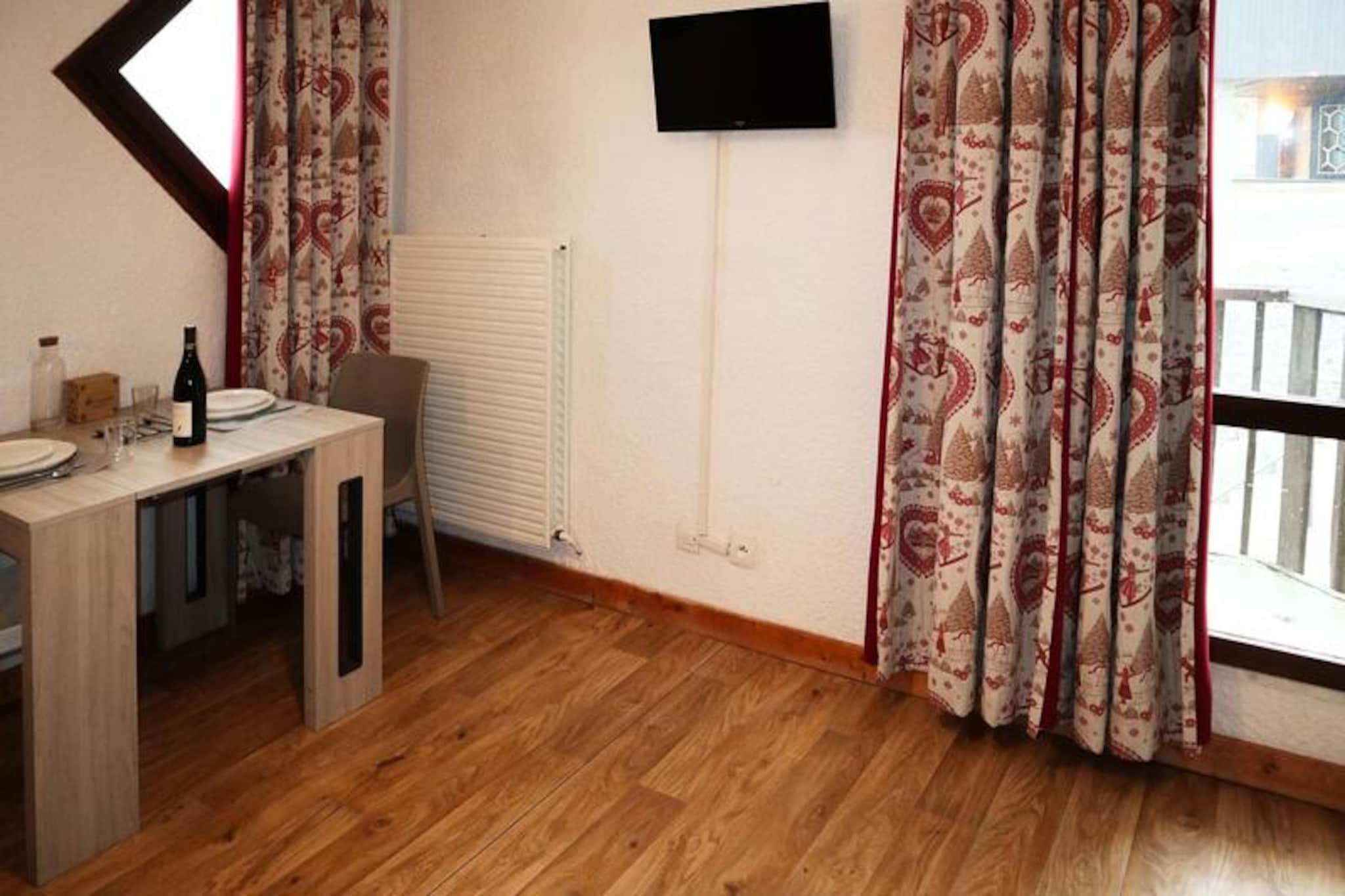 High above the serene valleys of the Hautes-Alpes, this charming studio apartment offers a cozy retreat in the heart of the Orres 1650 resort. Perfectly positioned right on the slopes, it invites you to wake up to the crisp mountain air and the gentle hum of skiers carving their way down the pistes. The east-facing balcony provides delightful views of the children’s ski school, making it an ideal spot for families or couples seeking a tranquil alpine escape. With its warm atmosphere and unbeatable location, this residence is a gateway to unforgettable mountain adventures. \n\nInside, the apartment is thoughtfully designed to maximize comfort and convenience. The living room features a double sofa bed, creating a relaxing space to unwind after a day on the slopes. The kitchenette, seamlessly integrated into the living area, is equipped for preparing hearty meals to enjoy in the cozy ambiance. A modern shower room with WC completes the layout, while linoleum flooring throughout adds a touch of practicality to the stylish interior. For added ease, a ski locker is available on the ground floor, ensuring your gear is always ready for action. \n\nBeyond the residence, Orres 1650 offers a vibrant mix of activities and amenities. From ski schools and equipment rentals to charming restaurants and après-ski spots, everything you need is just steps away. In summer, the resort transforms into a haven for hiking, mountain biking, and exploring the lush alpine landscapes. Whether you’re here for winter sports or summer adventures, the breathtaking scenery and welcoming atmosphere promise a memorable stay. \n\nChoose this delightful studio for its prime location, cozy comfort, and the chance to immerse yourself in the beauty of the French Alps. Whether you’re carving through powder or basking in the summer sun, every moment here is a celebration of nature and relaxation.