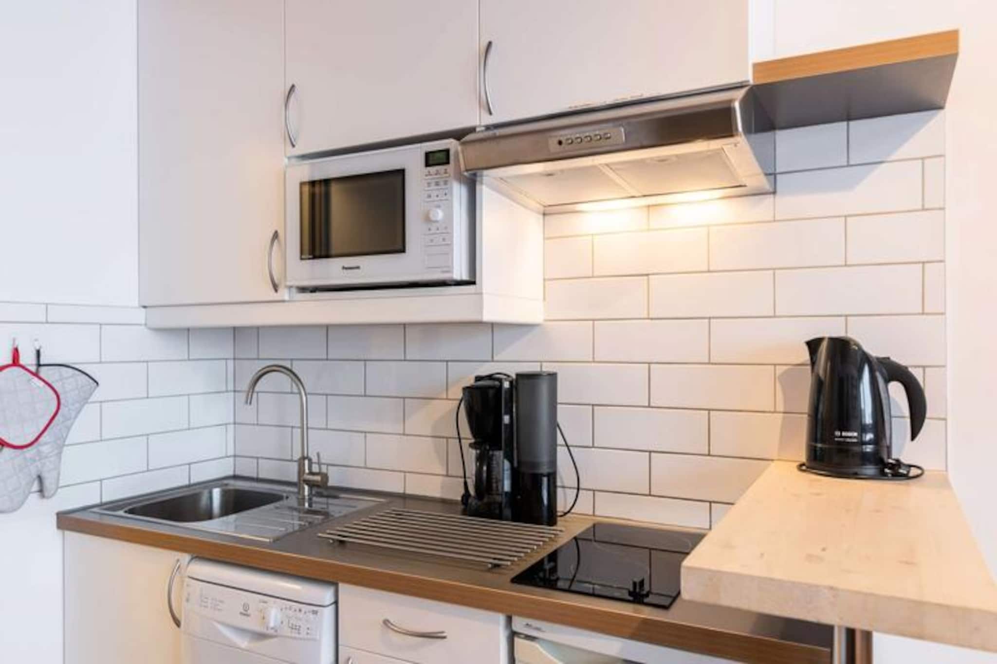 Awaken to the breathtaking views of the French Alps in this cozy studio cabin, perfectly situated in the heart of Plagne Centre. With its south-facing orientation and direct slope access, this charming retreat is a haven for ski enthusiasts. Imagine stepping out of your door and onto the pristine slopes, with the vibrant shopping arcade and resort amenities just moments away. Whether you're seeking adventure or relaxation, this property offers the best of both worlds. \n\nThe studio, rated 2 stars and 4 Paradiski crystals, is designed for up to 4 guests. Its clever layout includes a living area with a dining space, a TV, and two pull-out beds, as well as a cabin area with bunk beds. The open-plan kitchen is equipped with ceramic hobs, a refrigerator, a combination oven, and a dishwasher, ensuring you have everything you need for a comfortable stay. The bathroom features a shower and WC, while the bright interiors and vinyl flooring create a welcoming atmosphere. Please note that the apartment is non-smoking and pet-free, ensuring a clean and serene environment.\n\nLocated on the 4th floor (accessible via elevator), the residence offers a ski locker and direct access to the slopes, making it an ideal base for winter sports lovers. In addition, the bustling shopping arcade is just steps away, providing convenient access to restaurants, shops, and après-ski activities. During the summer months, the area transforms into a paradise for hikers and mountain bikers, with stunning alpine trails and breathtaking vistas.\n\nWhether you're here to carve through the snow or explore the natural beauty of the Alps, this studio cabin in La Meije Residence promises an unforgettable alpine escape. Book your stay today and immerse yourself in the magic of the mountains.