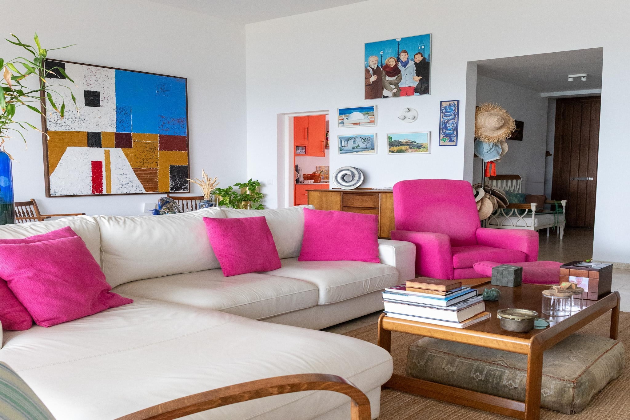 CT 385 AL - Faro's Soulrise Villa - Mojacar - Pool & Artistic Flair close to the Beach-Woonkamer