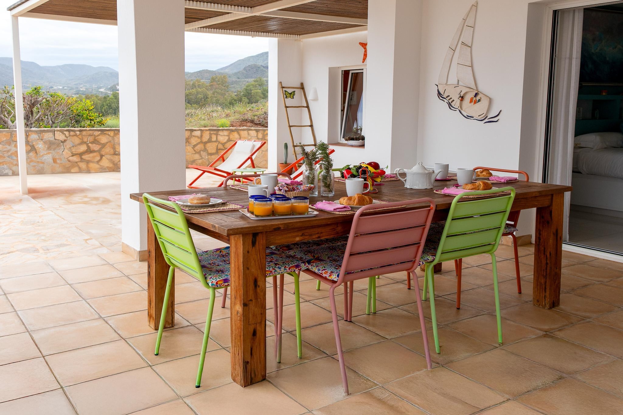 CT 385 AL - Faro's Soulrise Villa - Mojacar - Pool & Artistic Flair close to the Beach-Terrasbalkon