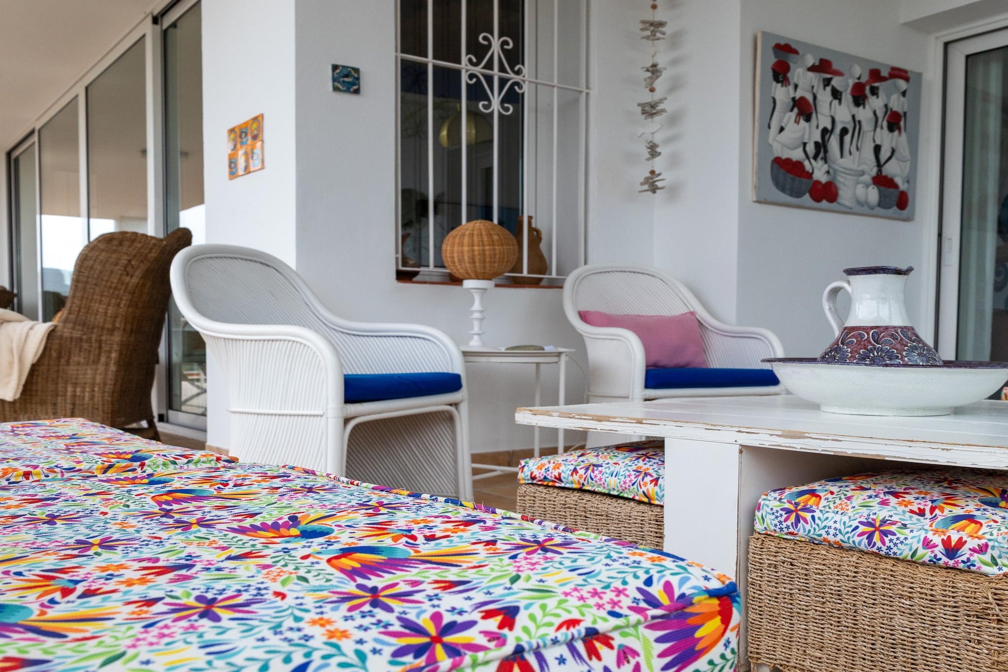 CT 385 AL - Faro's Soulrise Villa - Mojacar - Pool & Artistic Flair close to the Beach-Terrasbalkon