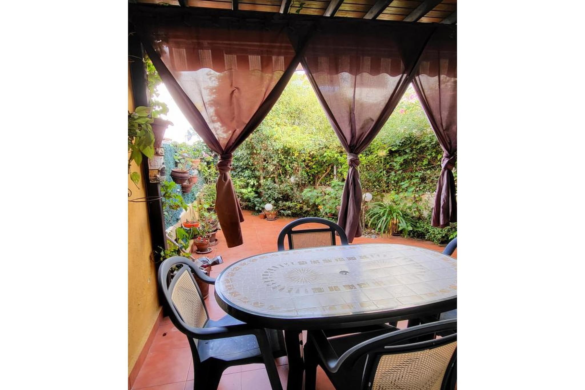 CT 368 AL - Faro's Casa Primera Linea Naturista Veraplaya-Terrasse/Balkon