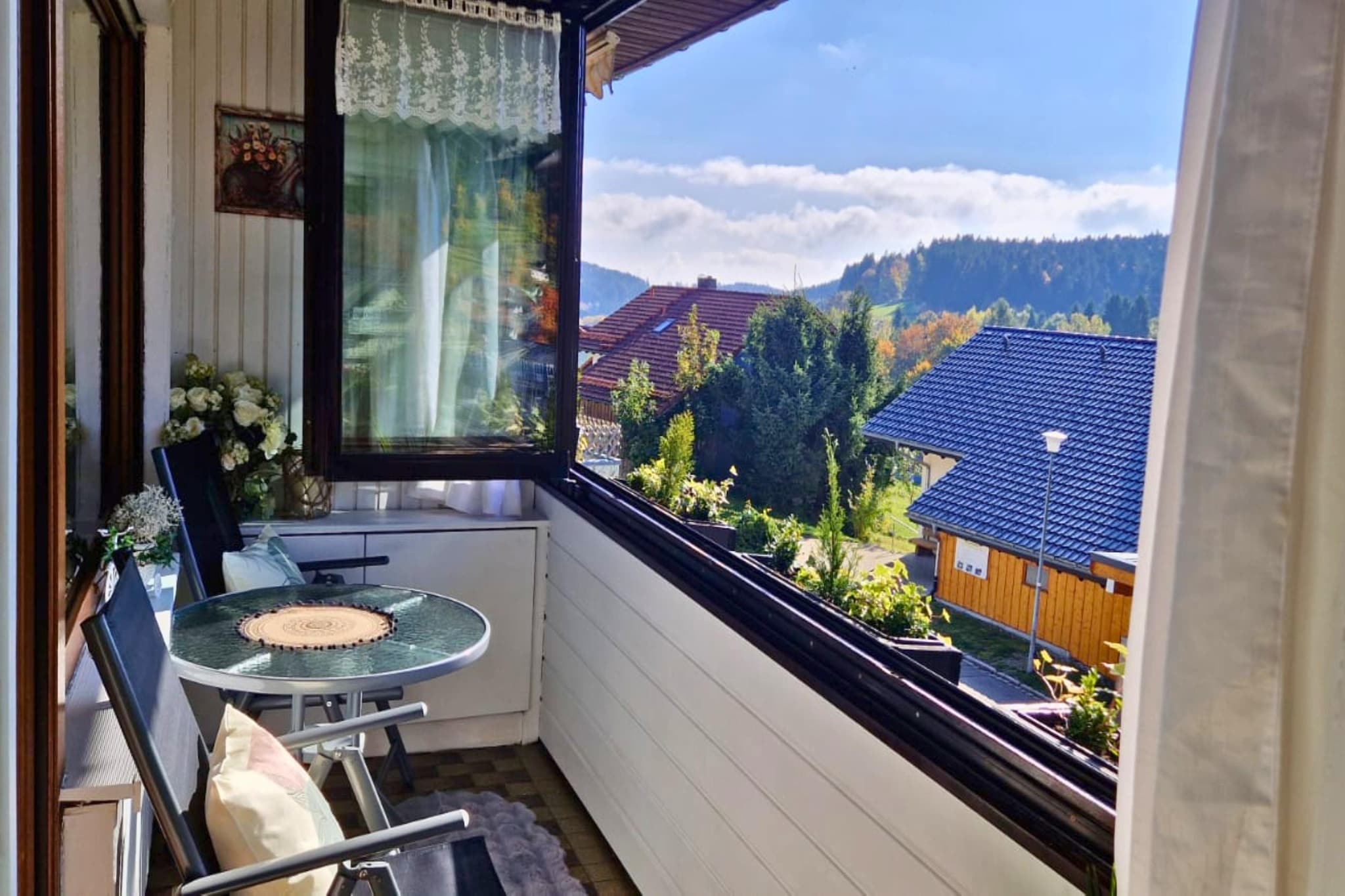 Ferienwohnung Herrischried an der Skipiste-Terrasbalkon