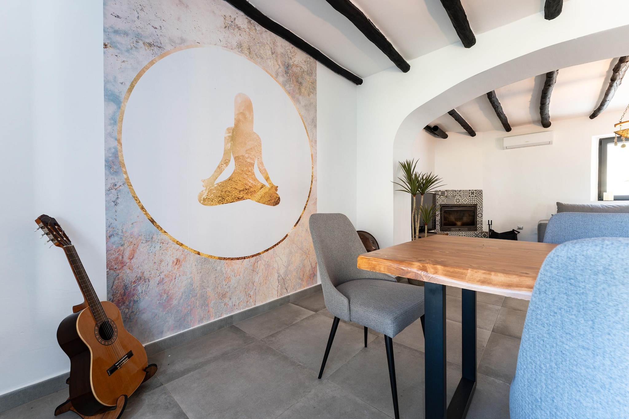 CT 390 - Faros Zen Ohm & Yoga Retreat - Cortijo Pura Paz in Casarabonela-Eetkamer