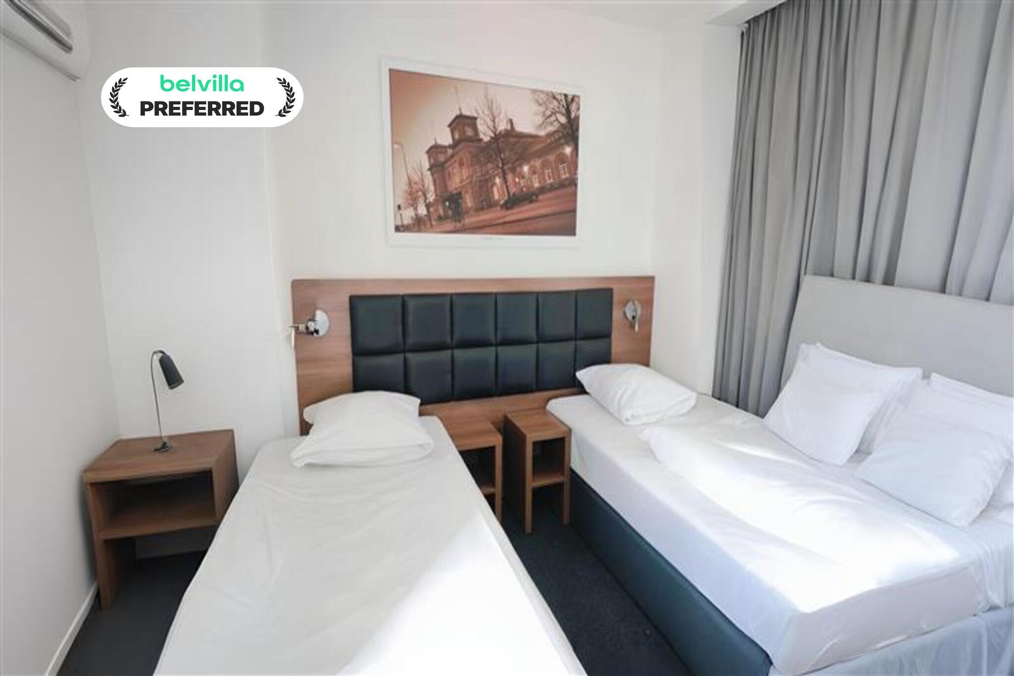 Situated on the famous Jomfru Ane Gade pedestrian street, this bright twin room offers a lively and convenient base for exploring Aalborg. Guests stay just steps from cafés, restaurants, shops, and major attractions like the 16th-century Aalborghus Castle, the Aalborg Historical Museum, and the Limfjord waterfront. Aalborg Train Station is only a 13-minute walk away, and travel is easy.
Twin Room Features – Comfort in the Heart of Aalborg
1. 15 m² room with two comfortable single beds
2. Private bathroom with shower, fresh towels, toiletries
3. Flat-screen TV for relaxing evenings
4. Free Wi-Fi and a work desk
5. Iron, hairdryer, and wake-up service
6. Heating and fan for year-round comfort
7. Charming city views from the window
8. Non-smoking room with simple, modern décor
Hotel Amenities & Guest Perks -
1. Breakfast Service Available in a bright dining area
2. Free high-speed Wi-Fi
3. Weekend snacks and drinks available for purchase
4. Discount vouchers for nearby cafés and restaurants
5. Friendly service and a warm, welcoming atmosphere
6. Express check-in/check-out
7. Smoke detectors, fire safety system, CCTV
8. Paid parking for 130DKK/night
Nearby Attractions -
1. Aalborghus Castle – approx. 250 m
2. Aalborg Historical Museum – approx. 600 m
3. Limfjord waterfront – short walk
4. Old town streets with shops and cafés all around
How to Reach -
1. Aalborg Train Station – approx. 13 minutes on foot
2. Well-connected by local buses
3. Aalborg Airport – approx. 15 minutes by car
A cozy, central, and welcoming stay - ideal for friends, couples, or business travellers exploring Aalborg.