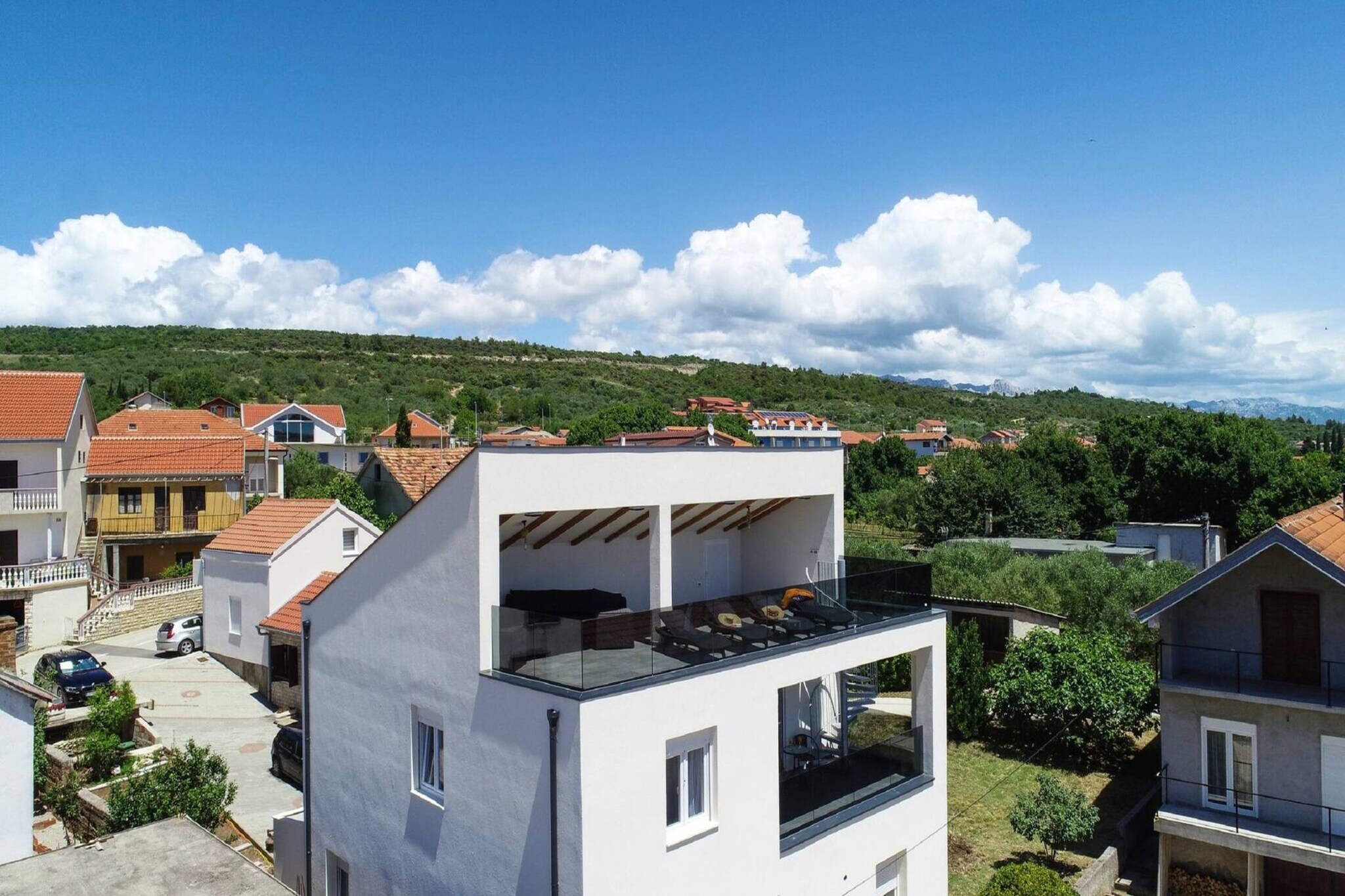 Sea view Villa Possedaria-Uitzicht zomer