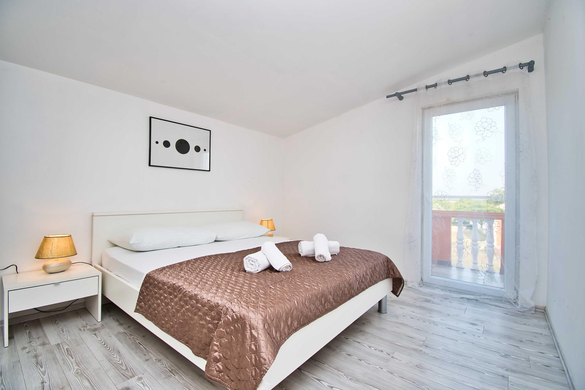 Apartment Visocane with private pool-Slaapkamer