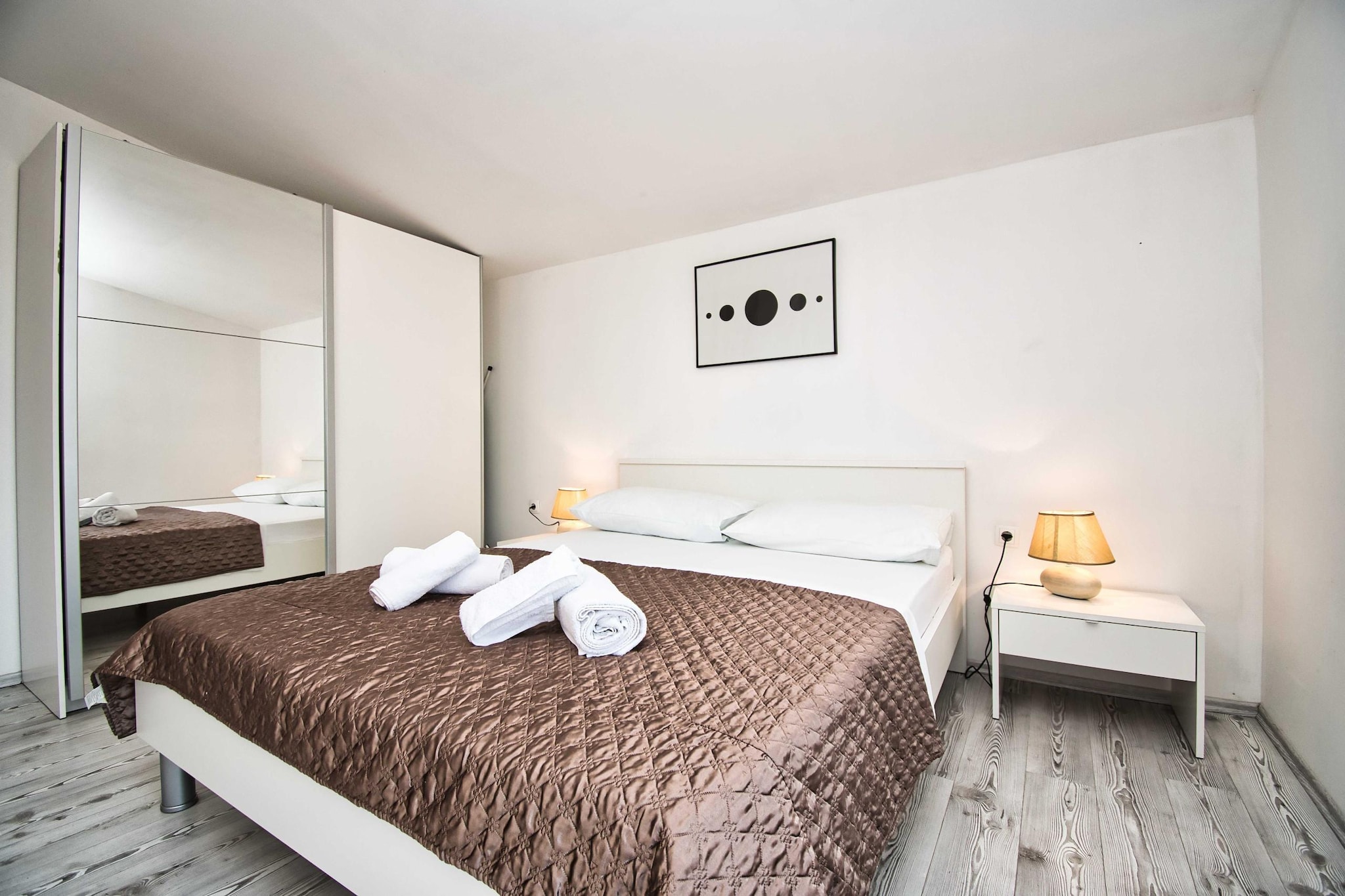 Apartment Visocane with private pool-Slaapkamer