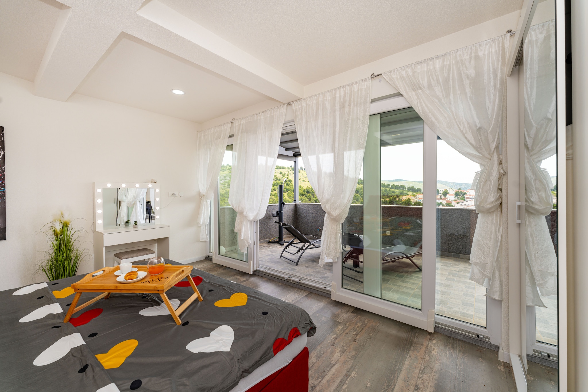 Sea view penthouse Nikita-Chambre