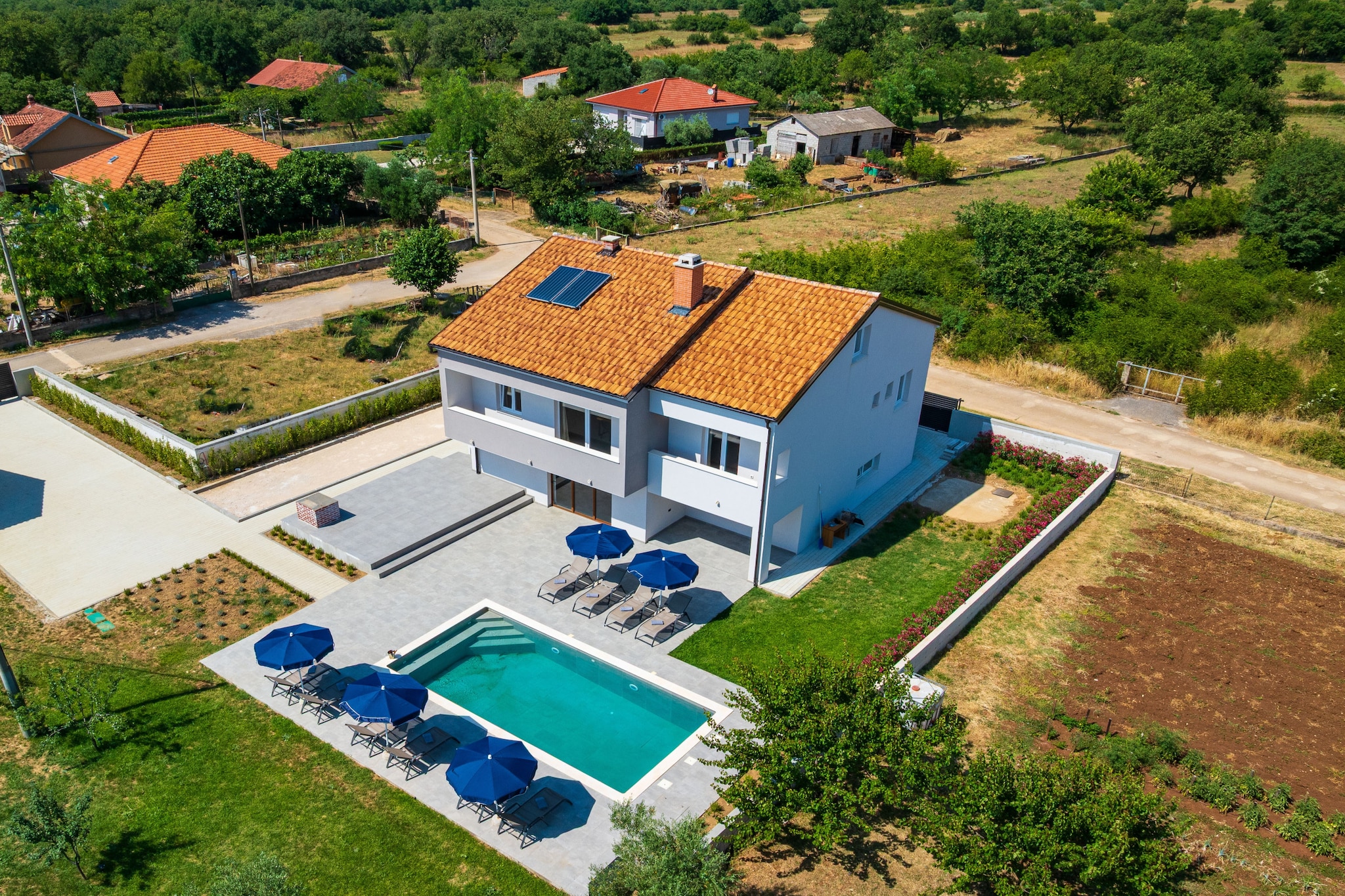 Villa Campi Dalmatia-Gebieden zomer 1km