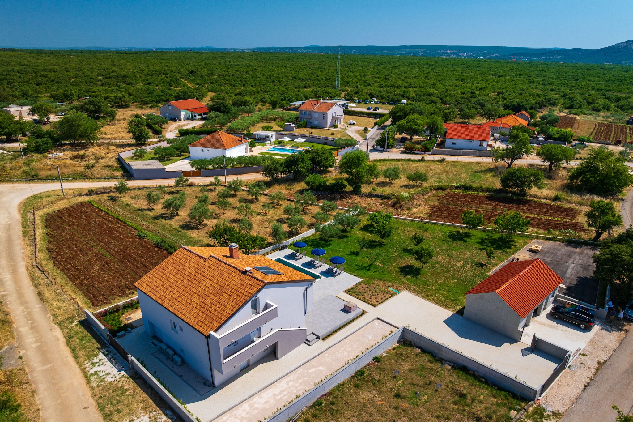 Villa Campi Dalmatia-Gebieden zomer 1km